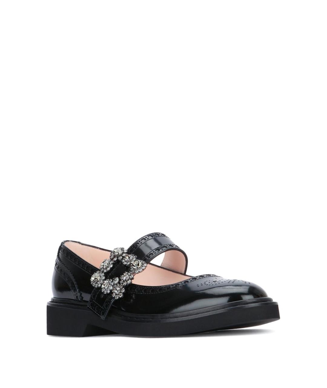 ROGER VIVIER Черные кожаные балетки, фото 2