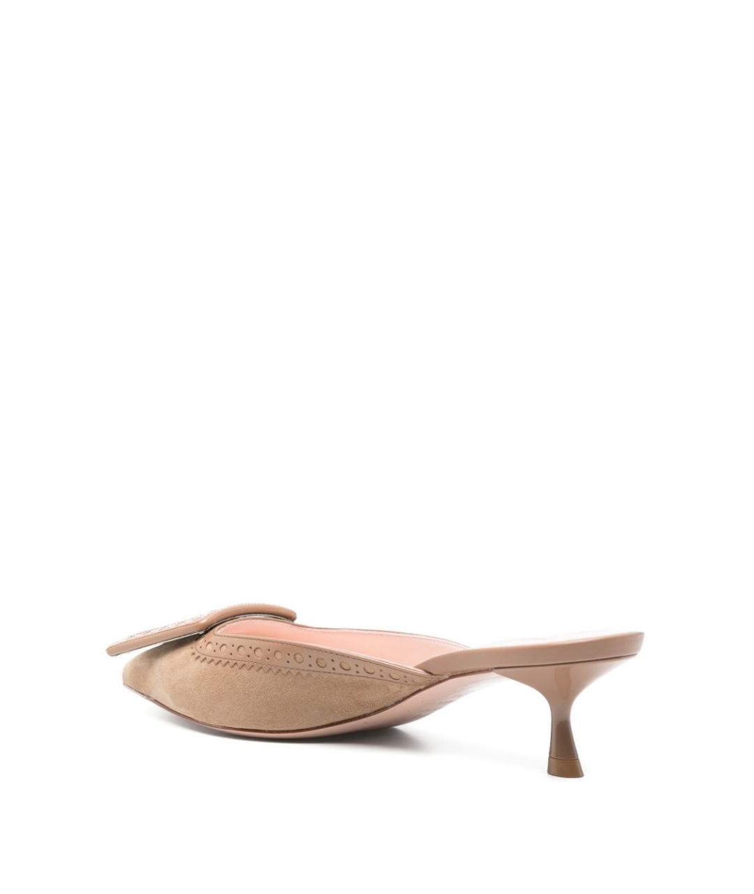 ROGER VIVIER Бежевые замшевые мюли, фото 3