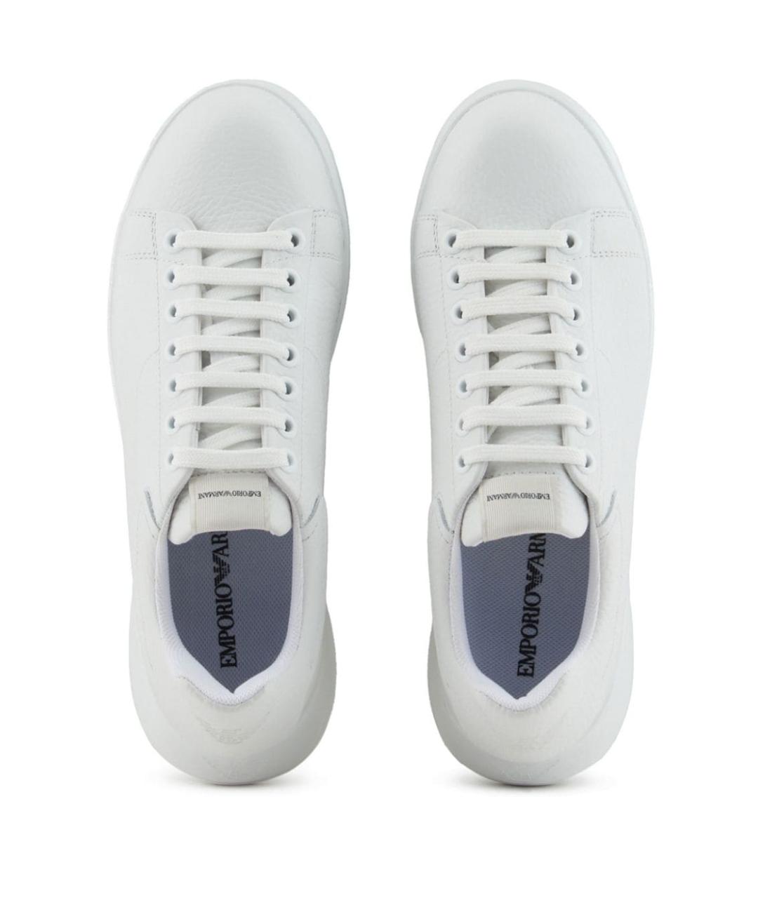 EMPORIO ARMANI Белые кожаные кеды, фото 2