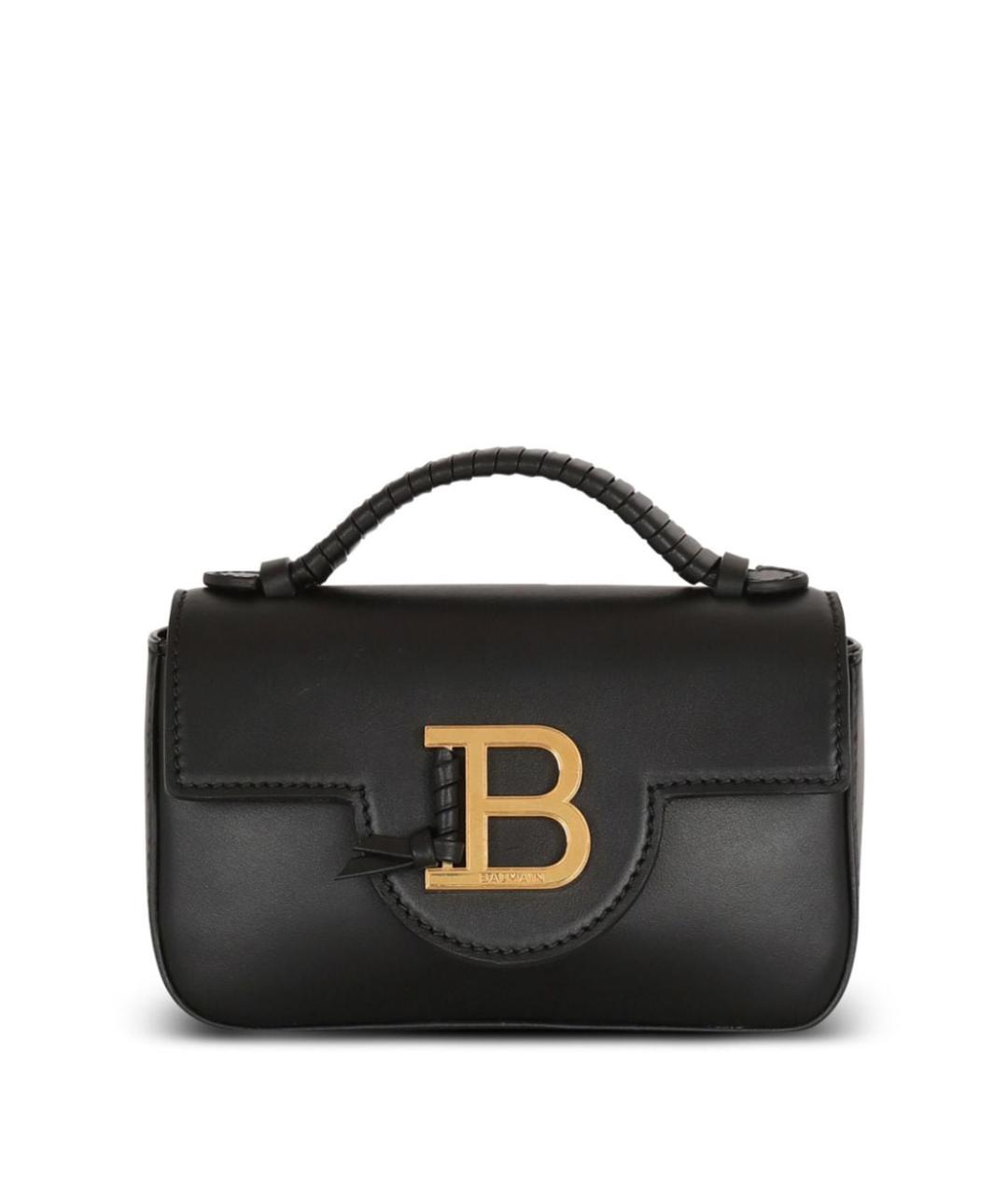 BALMAIN Черная кожаная сумка тоут, фото 1