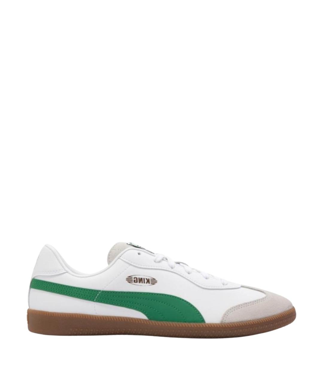 PUMA Белые кожаные низкие кроссовки / кеды, фото 1