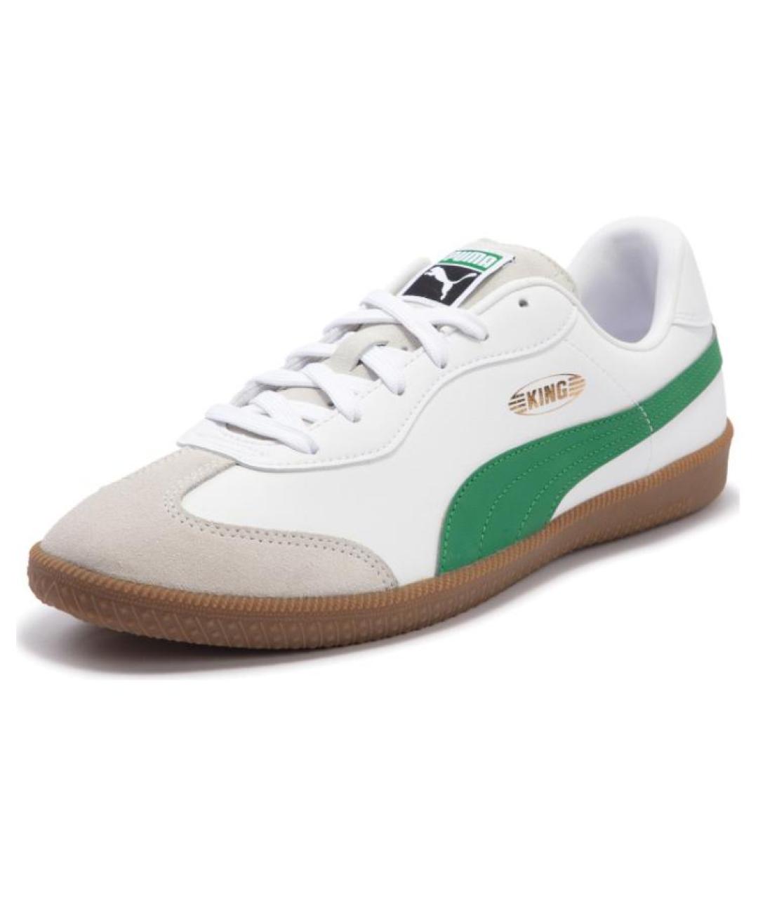 PUMA Белые кожаные низкие кроссовки / кеды, фото 3