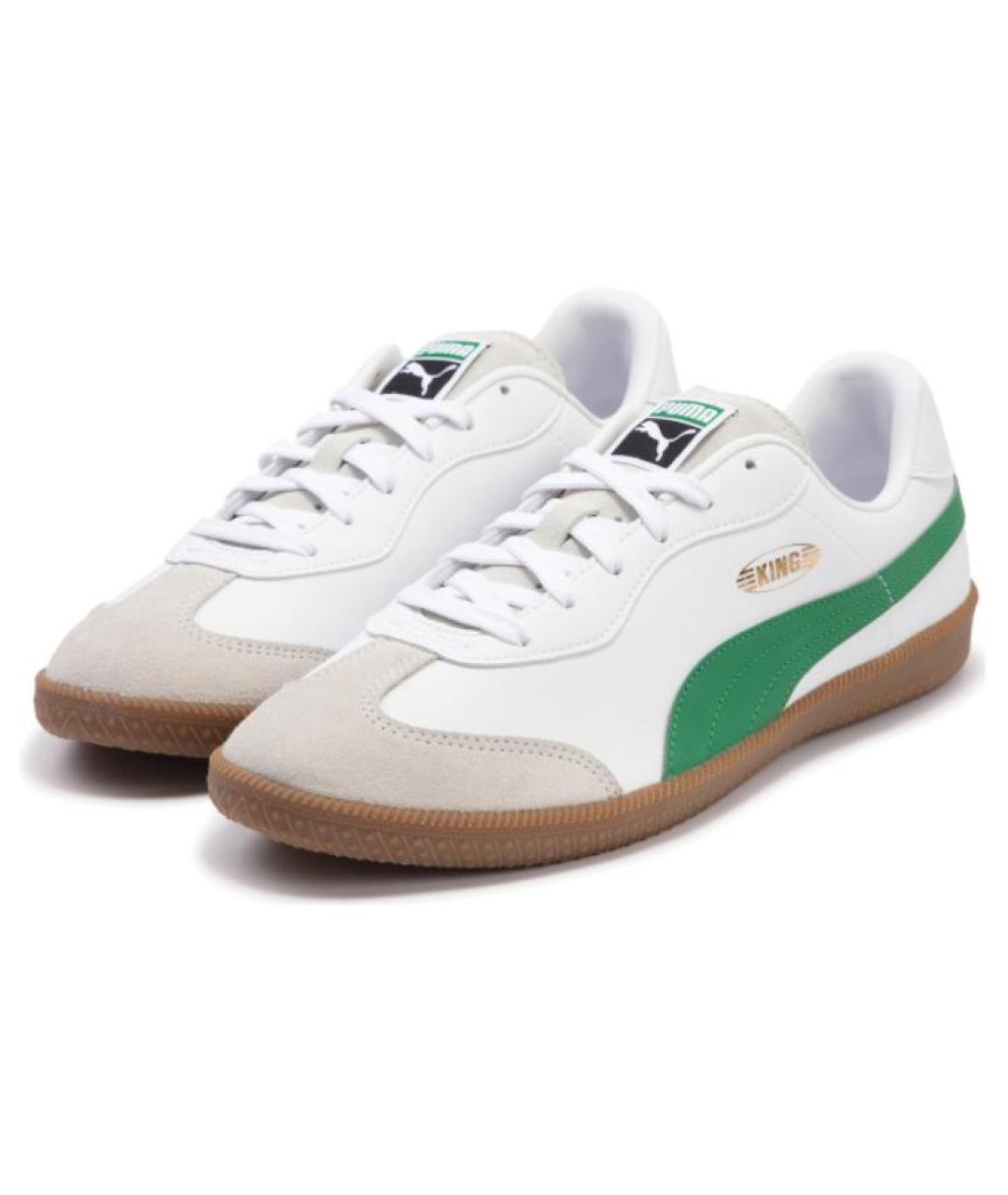 PUMA Белые кожаные низкие кроссовки / кеды, фото 4