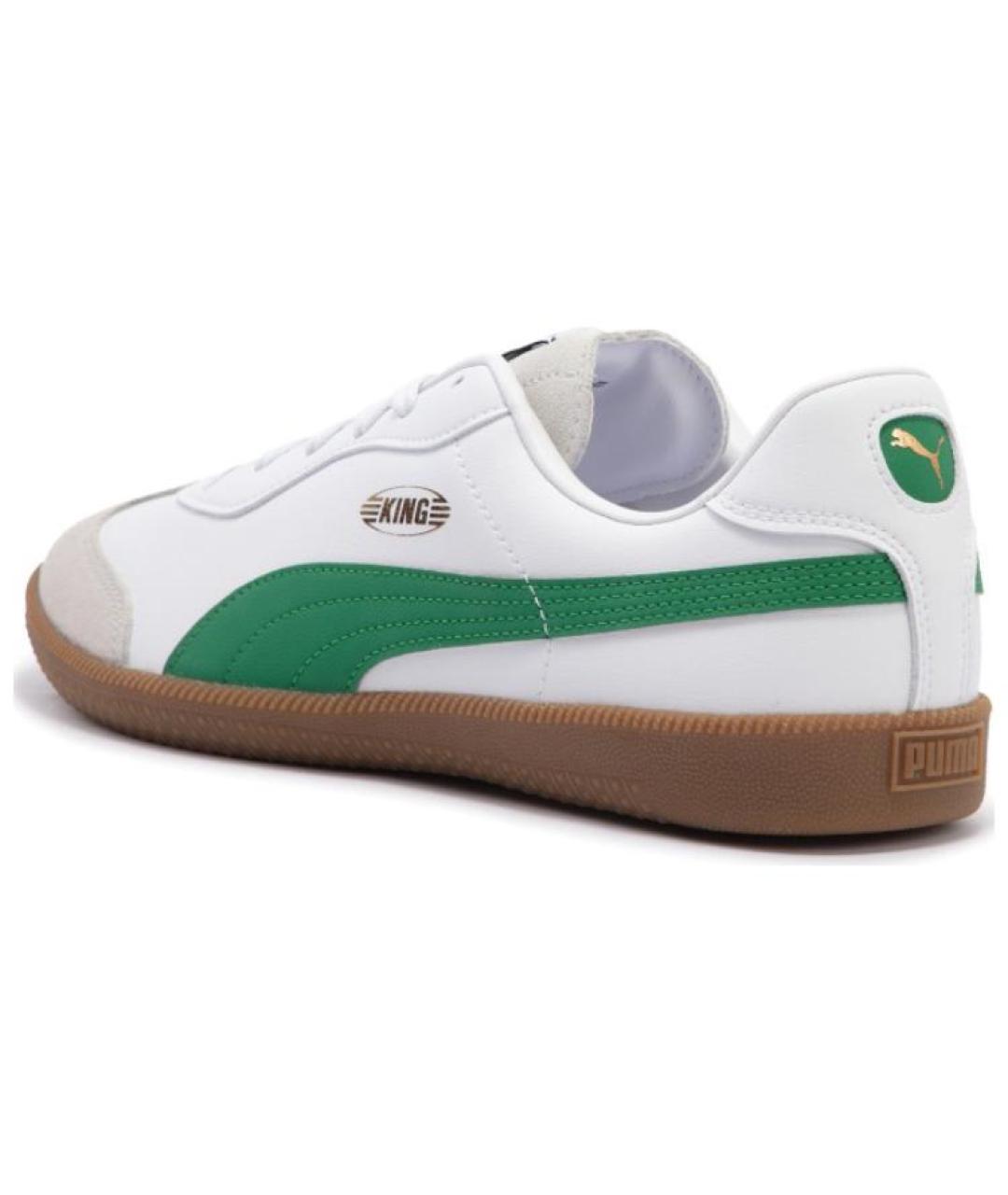 PUMA Белые кожаные низкие кроссовки / кеды, фото 5