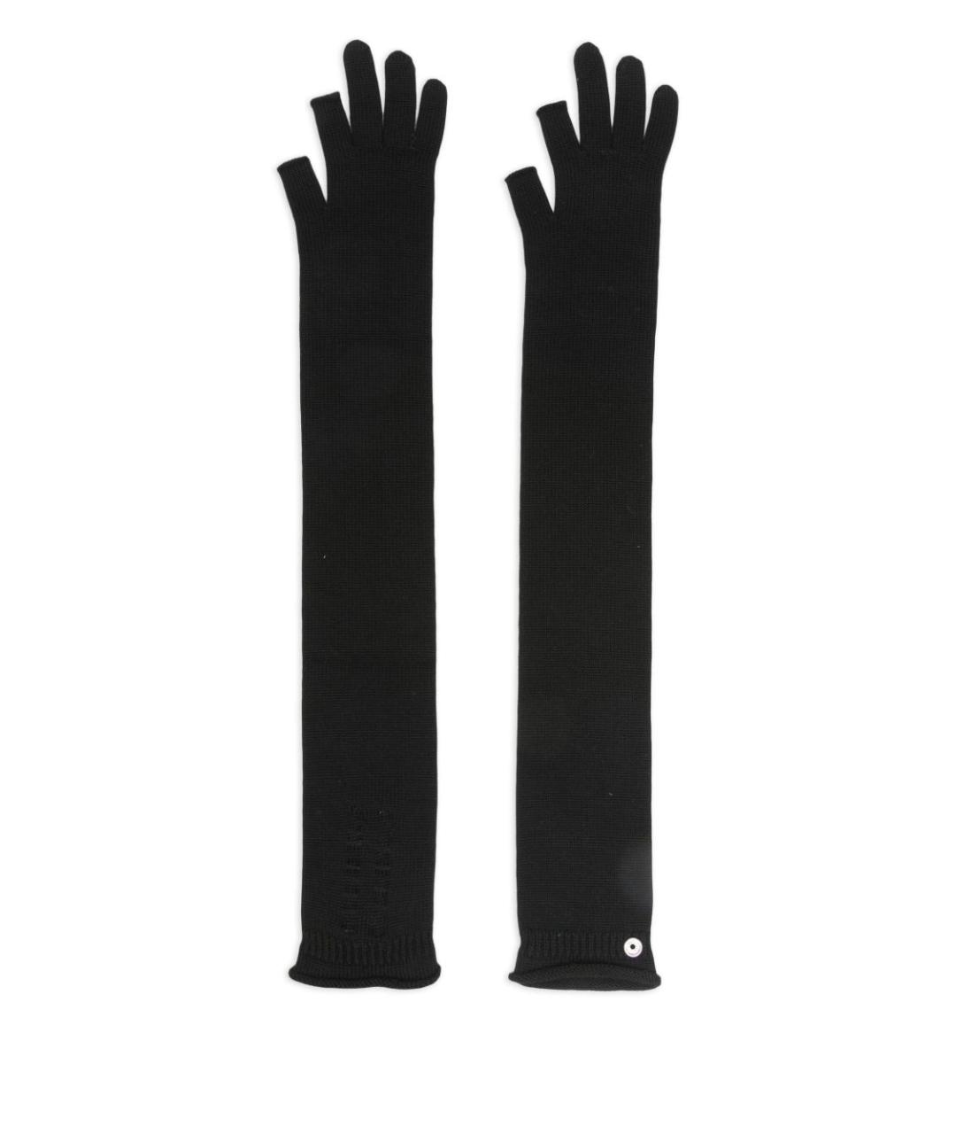 RICK OWENS Черные шерстяные перчатки, фото 1