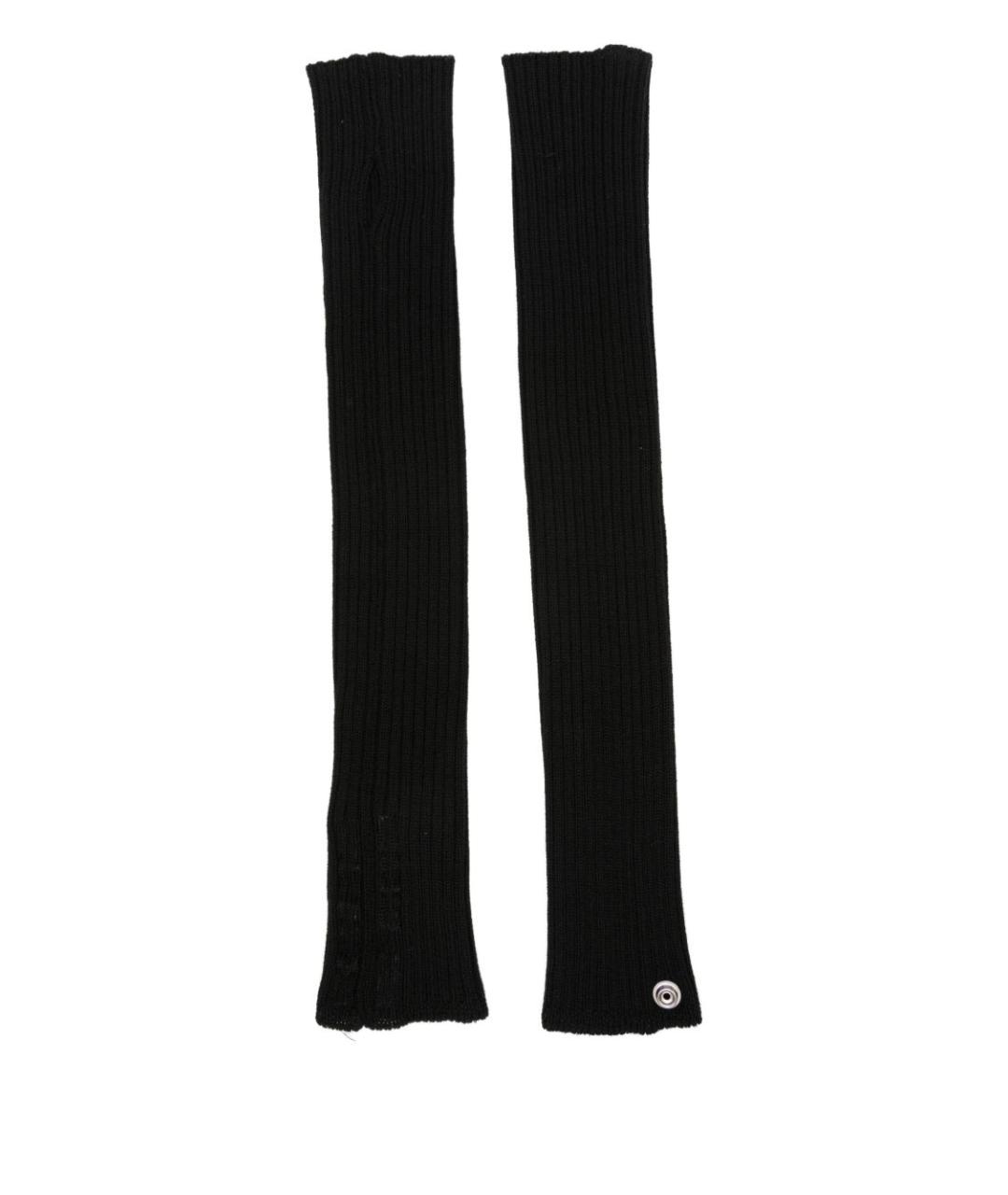 RICK OWENS Черные шерстяные перчатки, фото 1