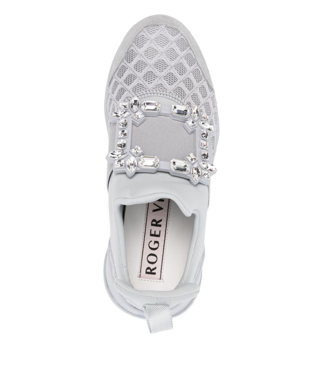 ROGER VIVIER Серые текстильные кроссовки, фото 2