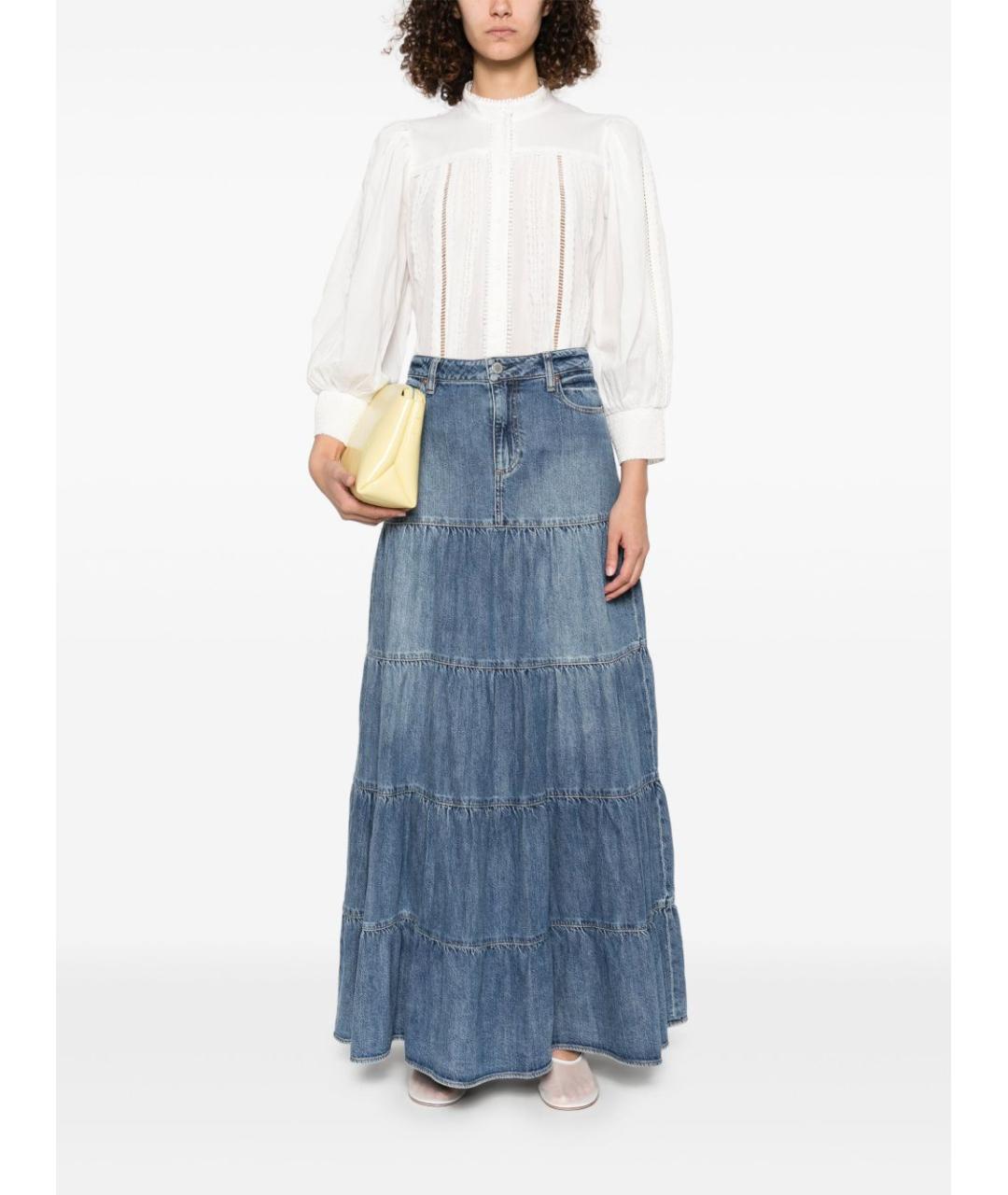 ALICE+OLIVIA Белая хлопковая рубашка, фото 4