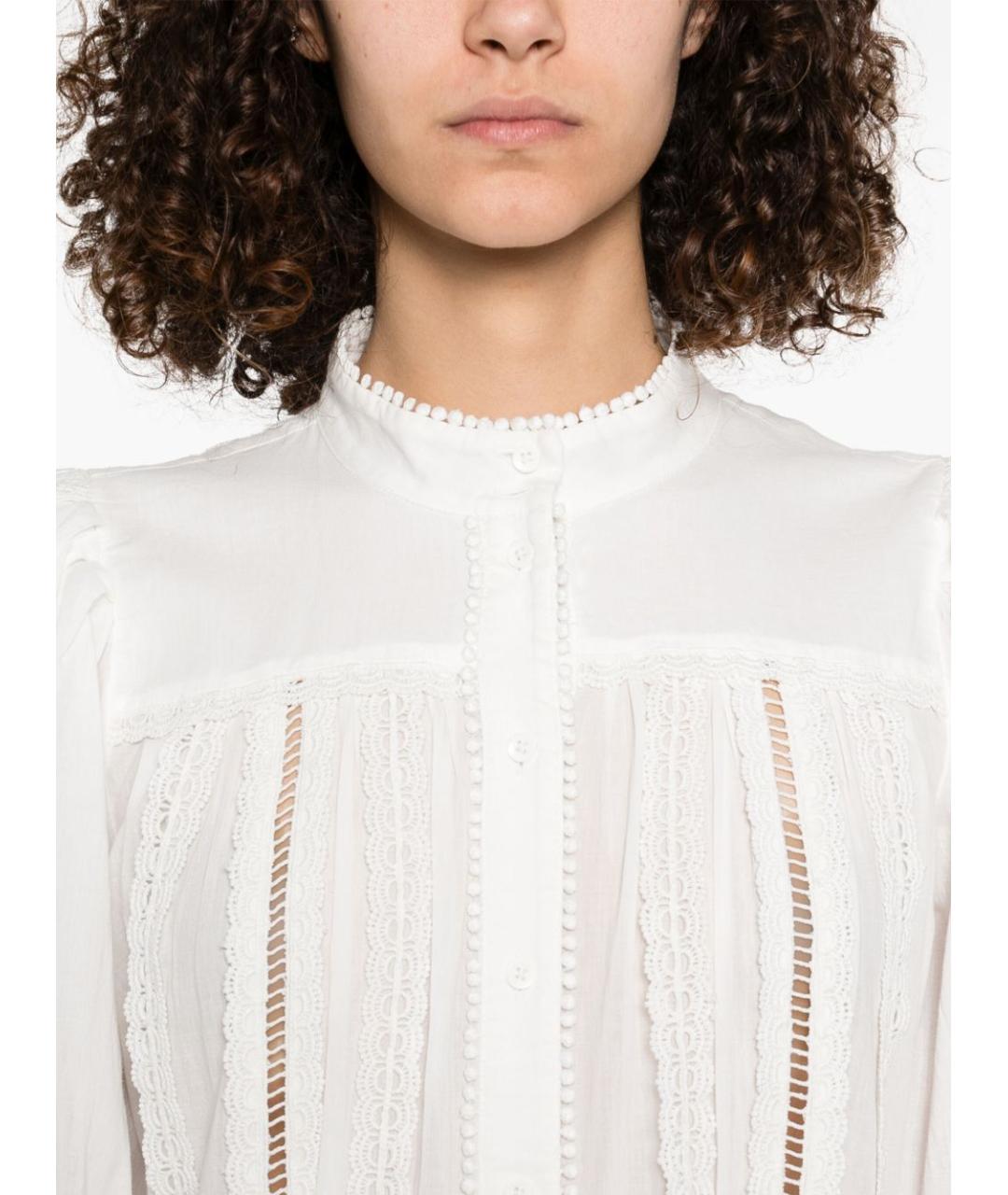 ALICE+OLIVIA Белая хлопковая рубашка, фото 2
