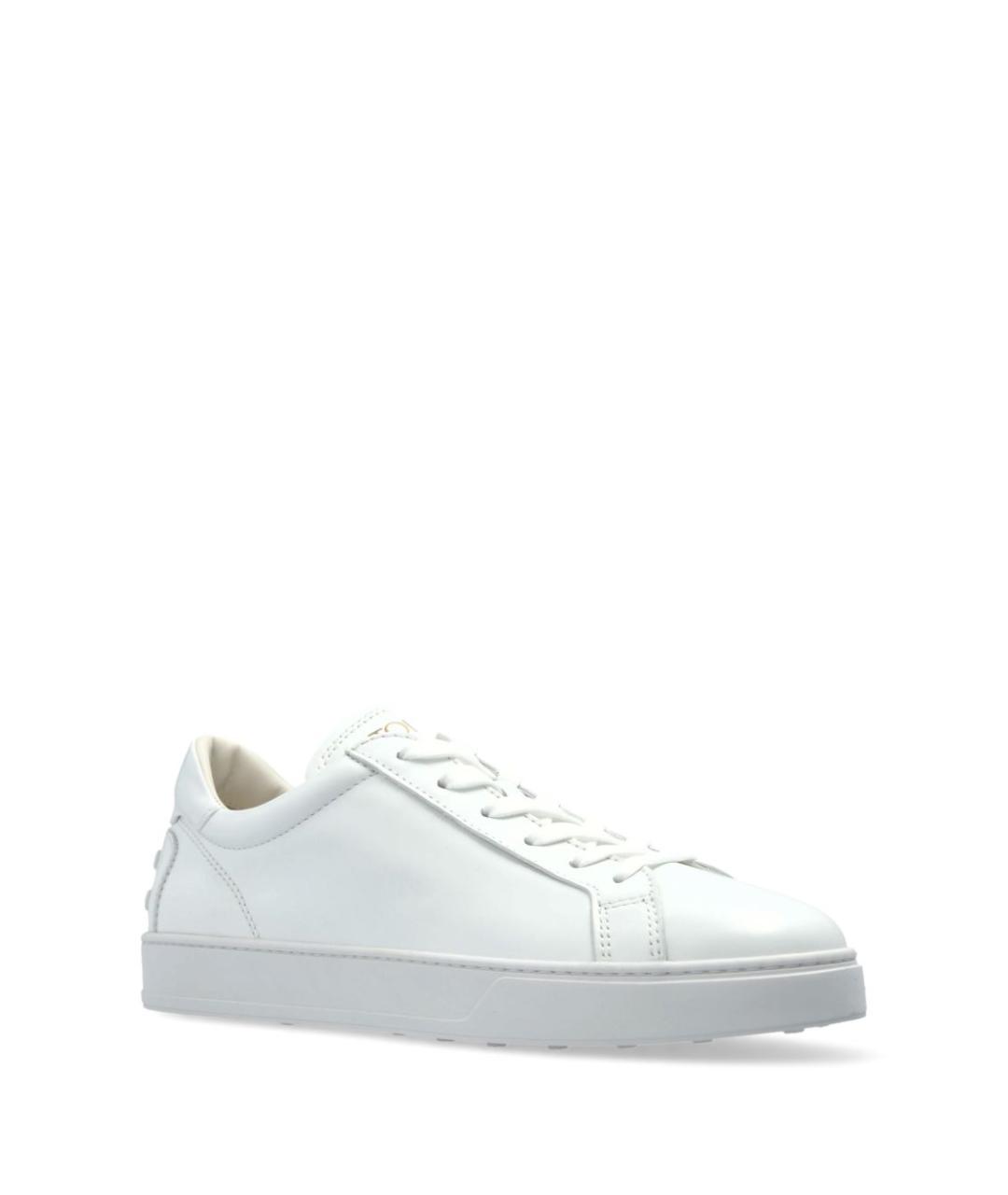 TOD'S Белые кожаные кеды, фото 2
