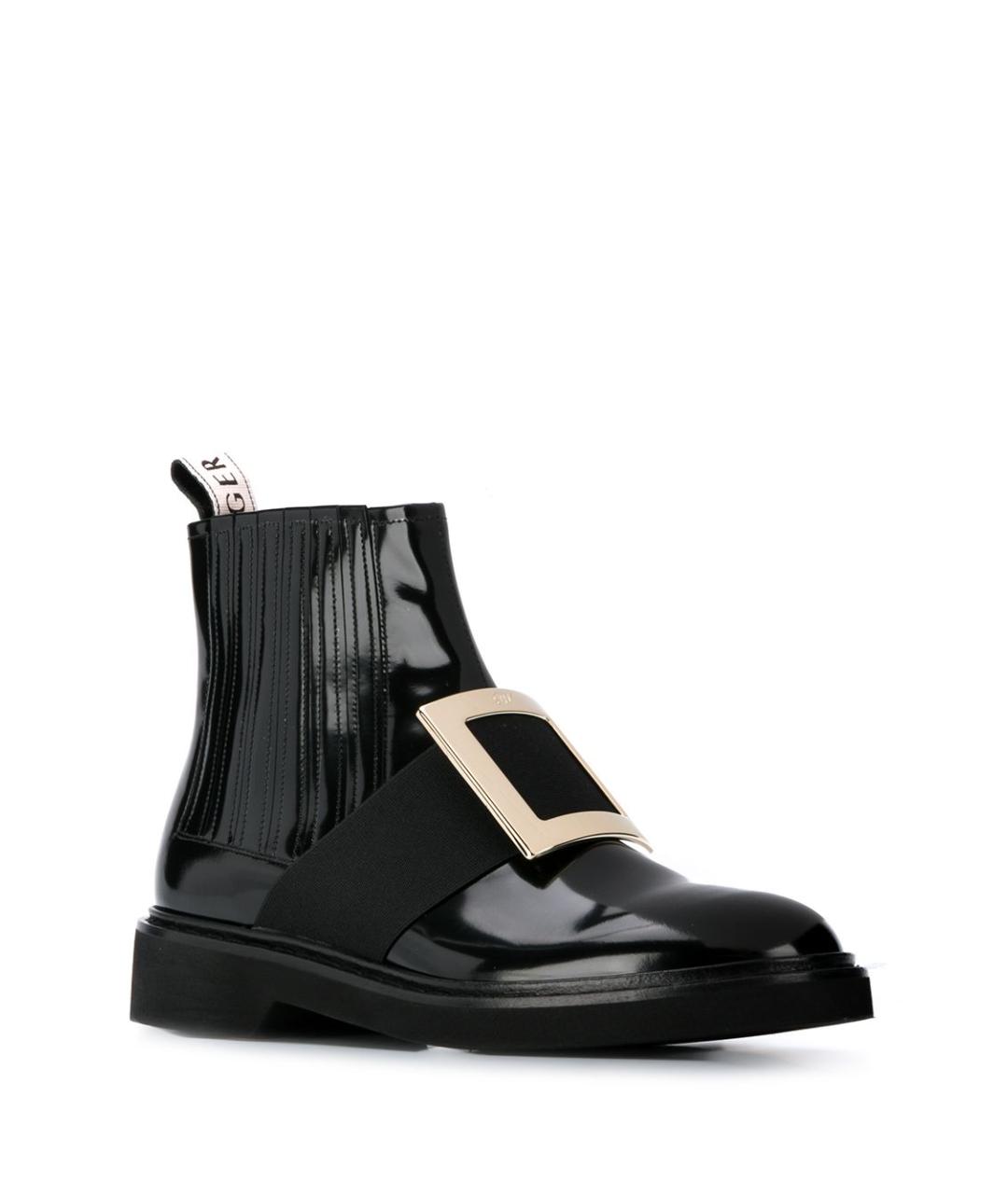 ROGER VIVIER Черные ботинки из лакированной кожи, фото 2