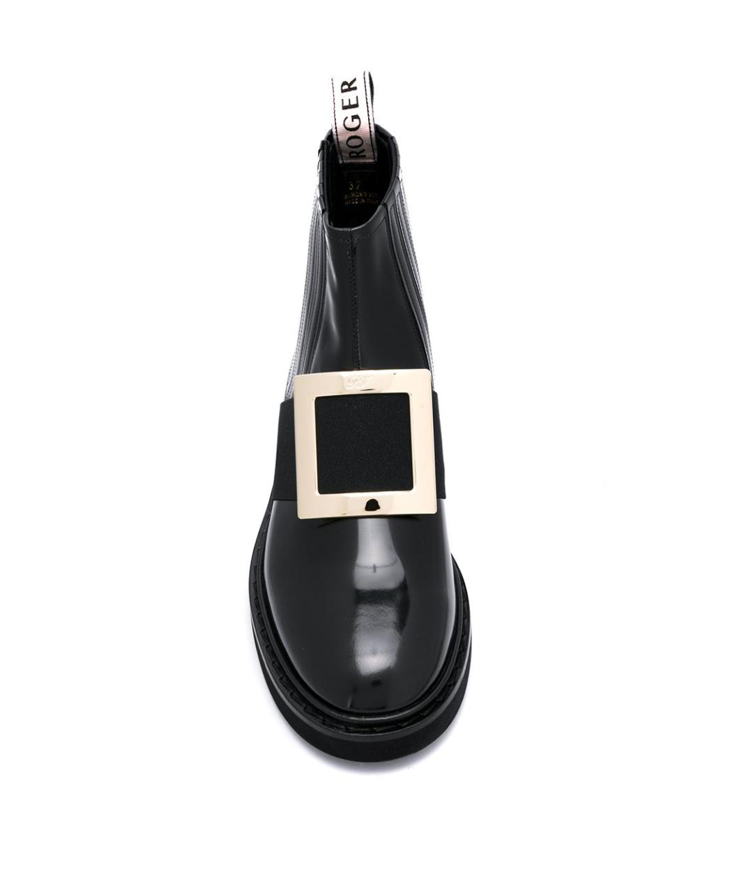 ROGER VIVIER Черные ботинки из лакированной кожи, фото 4