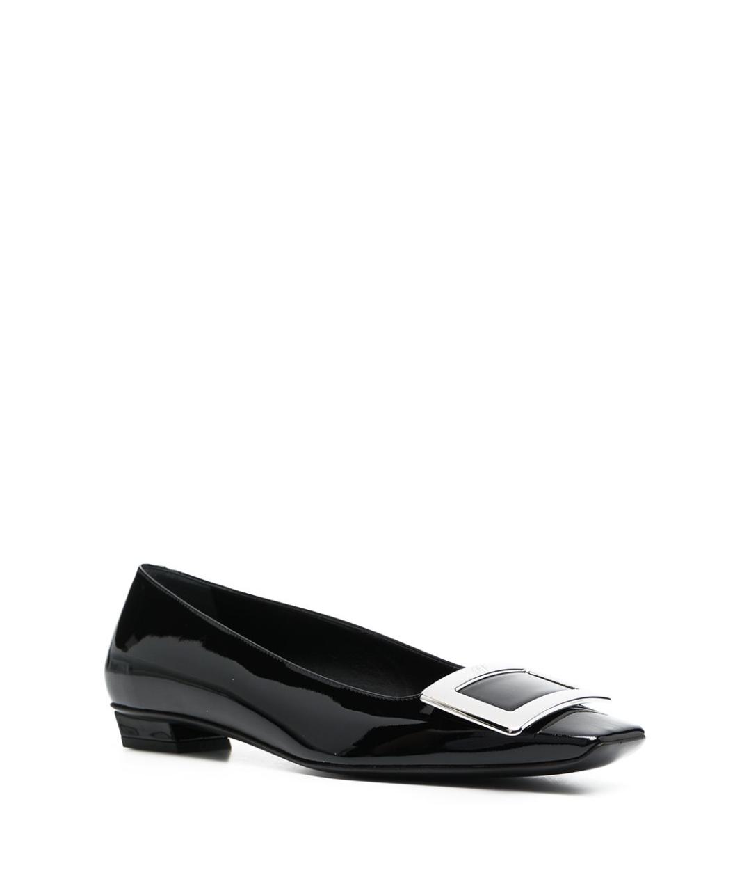 ROGER VIVIER Черные балетки из лакированной кожи, фото 4