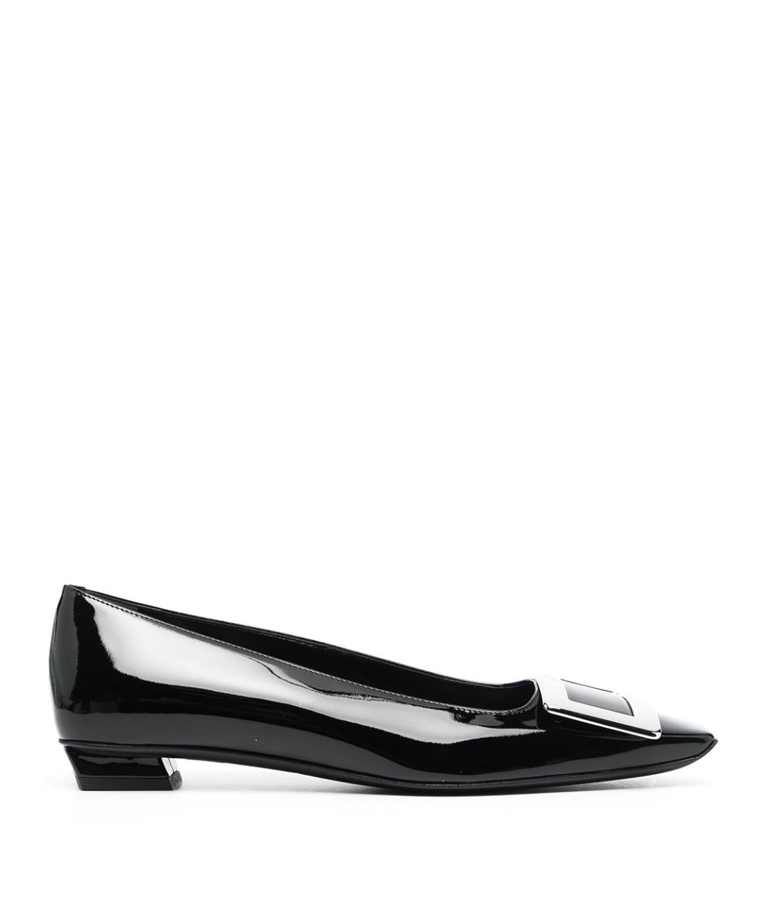 ROGER VIVIER Черные балетки из лакированной кожи, фото 1
