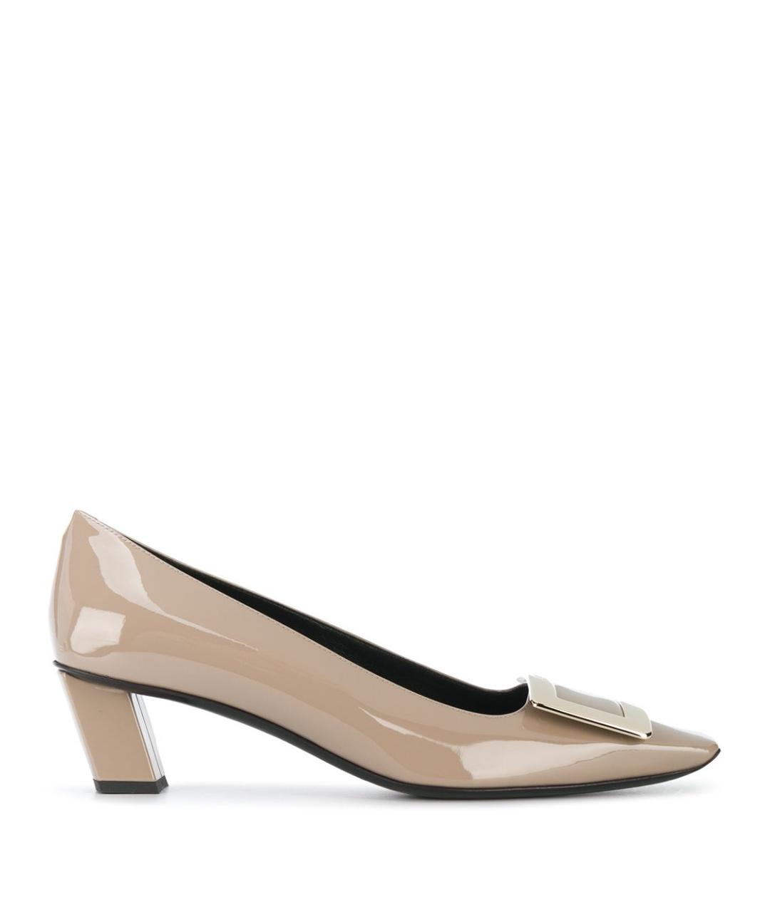 ROGER VIVIER Бежевые туфли из лакированной кожи, фото 1