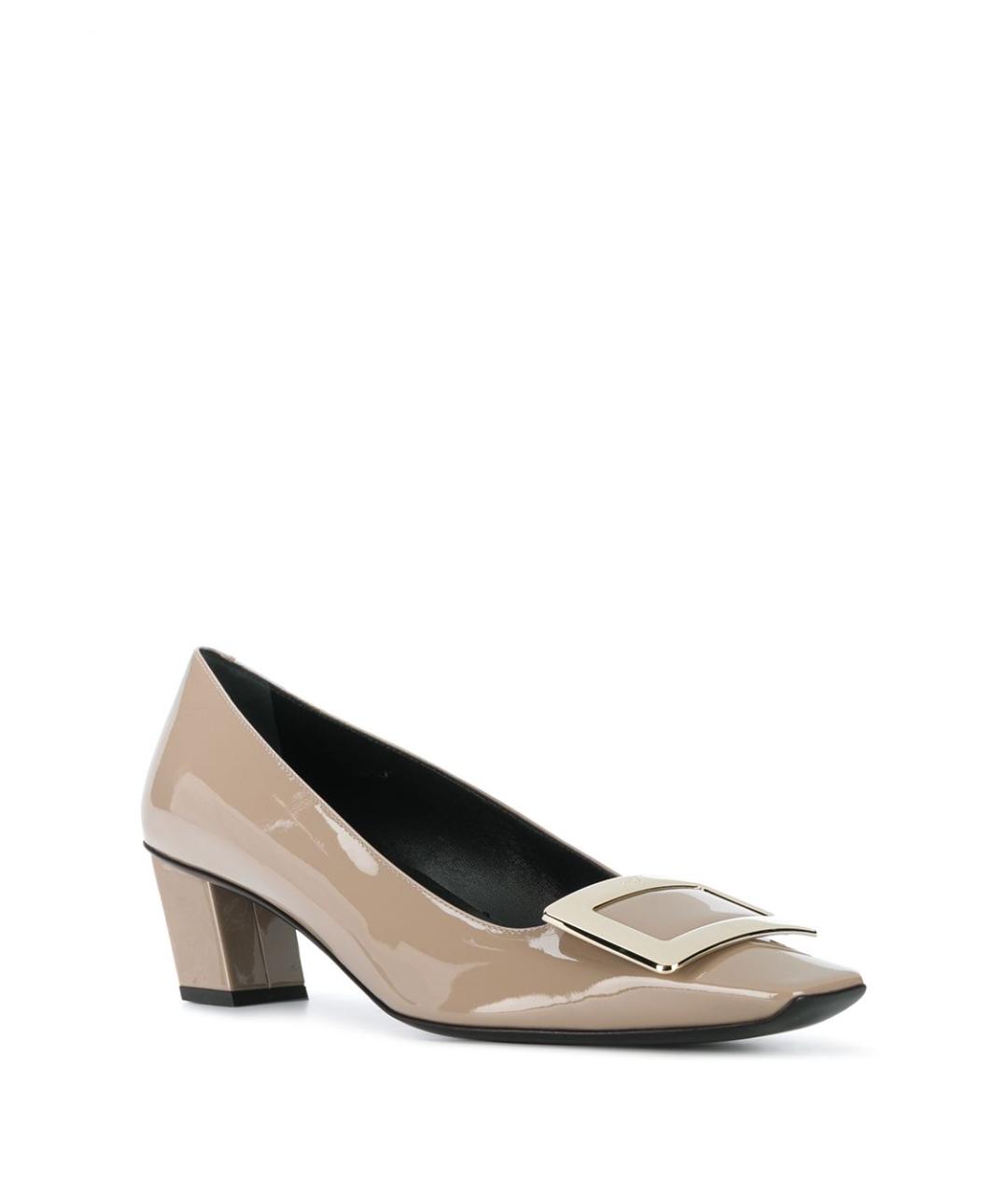 ROGER VIVIER Бежевые туфли из лакированной кожи, фото 4