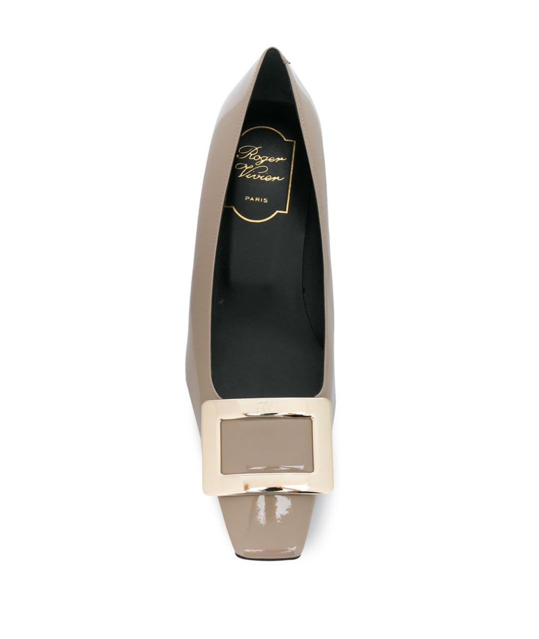 ROGER VIVIER Бежевые туфли из лакированной кожи, фото 2