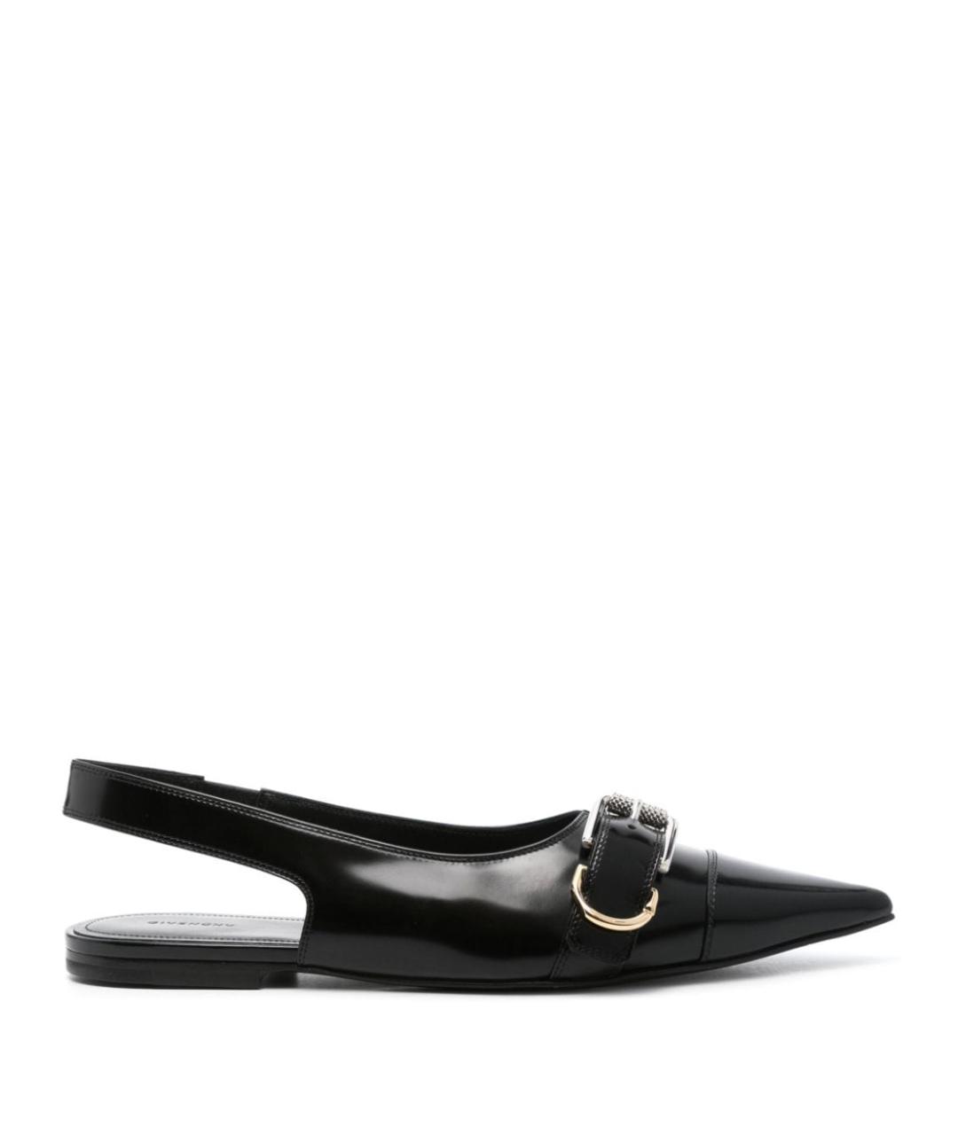 GIVENCHY Черные кожаные балетки, фото 1