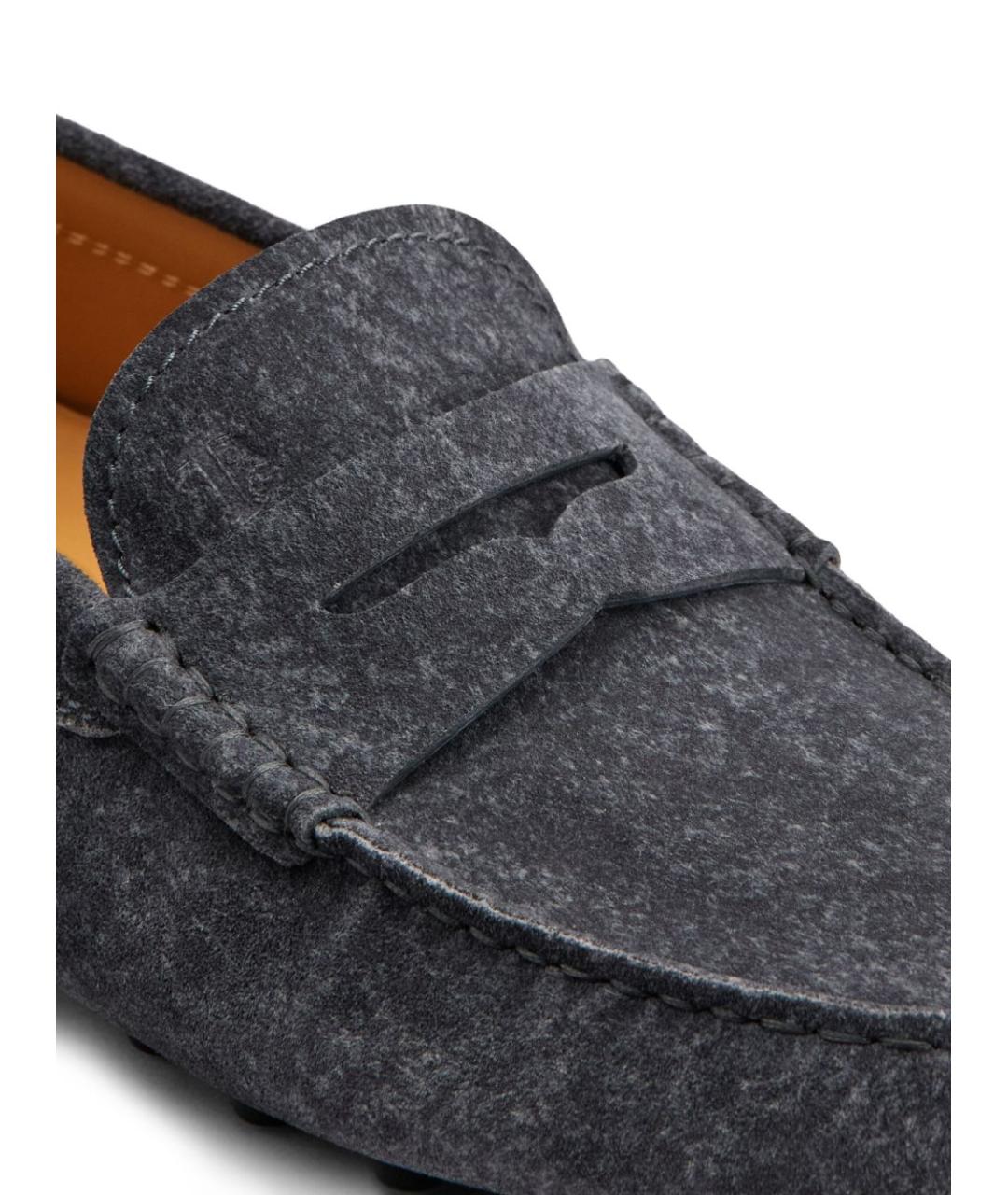 TOD'S Темно-синие замшевые лоферы, фото 4