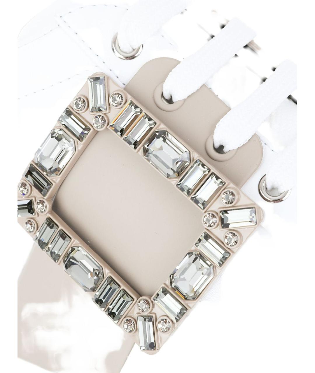 ROGER VIVIER Белые кожаные кеды, фото 4