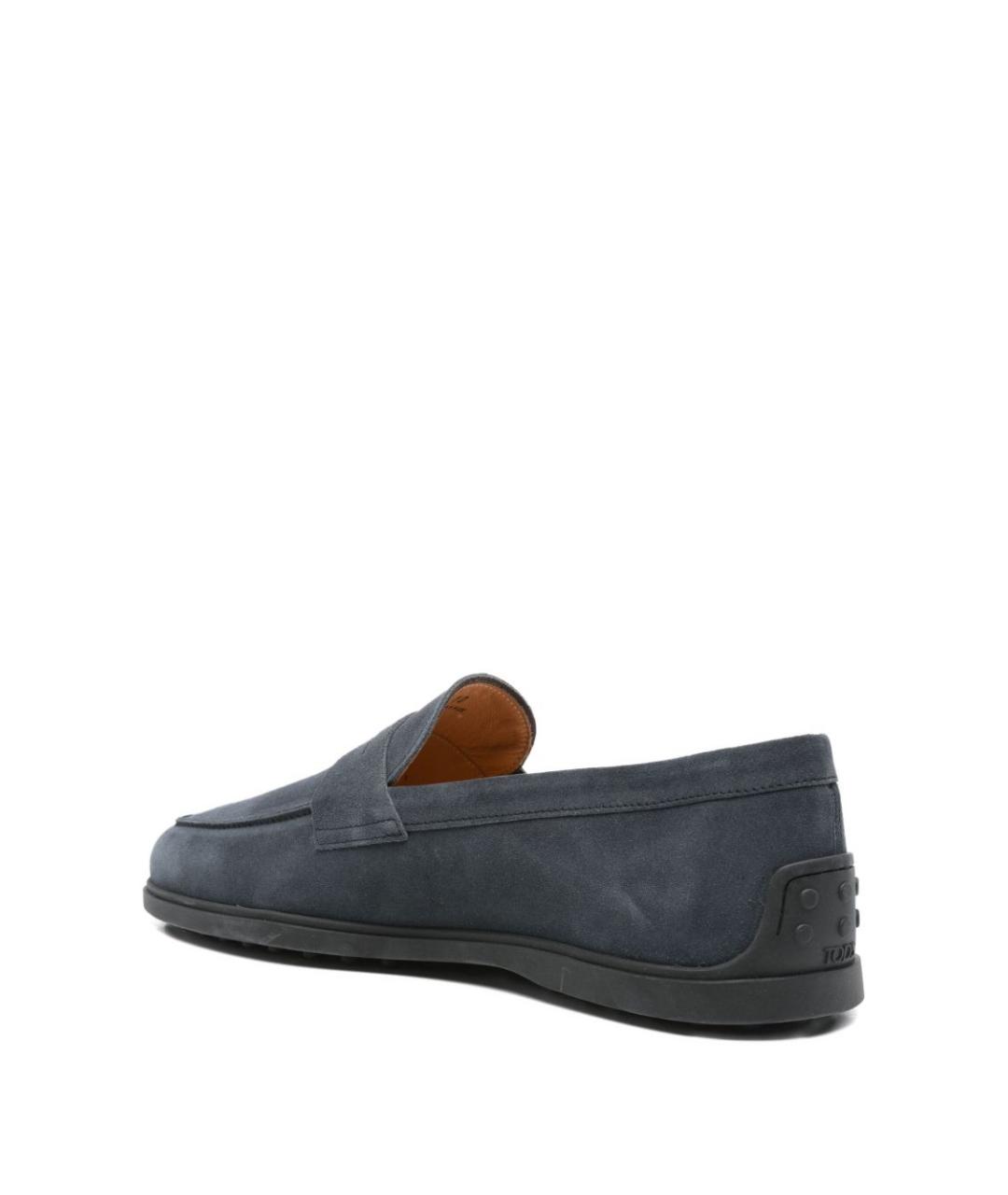 TOD'S Темно-синие замшевые лоферы, фото 2