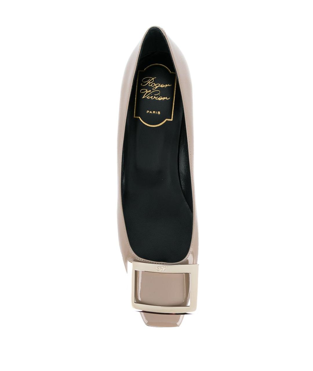 ROGER VIVIER Бежевые туфли из лакированной кожи, фото 2