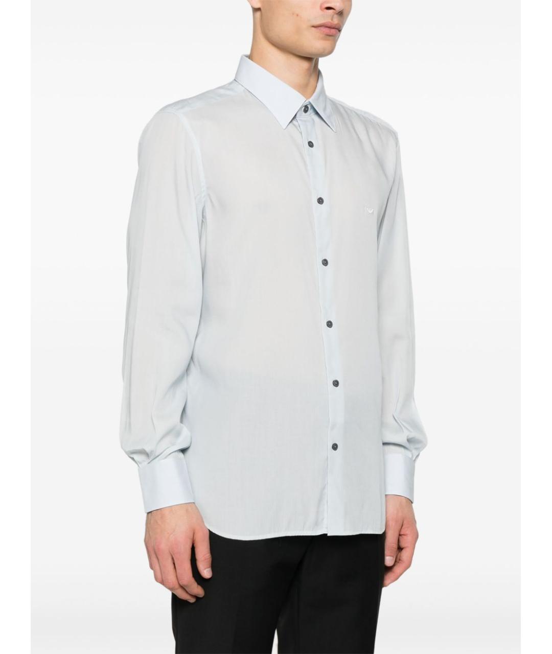 EMPORIO ARMANI Голубая кэжуал рубашка, фото 2