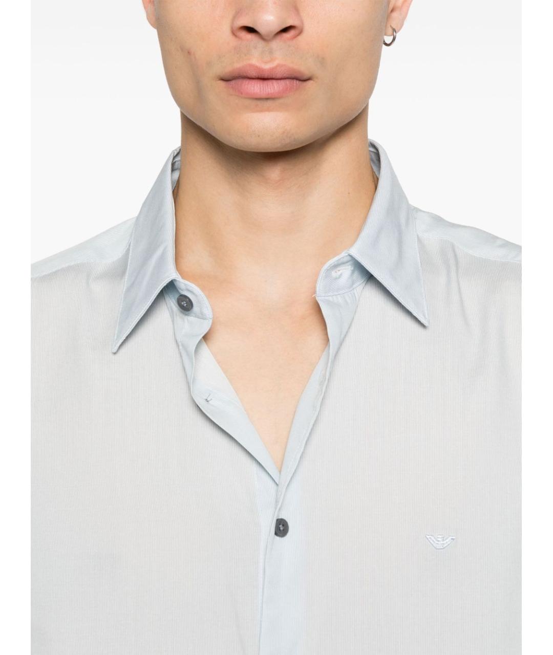 EMPORIO ARMANI Голубая кэжуал рубашка, фото 3
