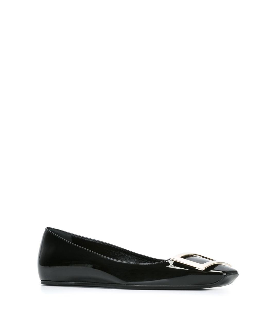 ROGER VIVIER Черные балетки из лакированной кожи, фото 4