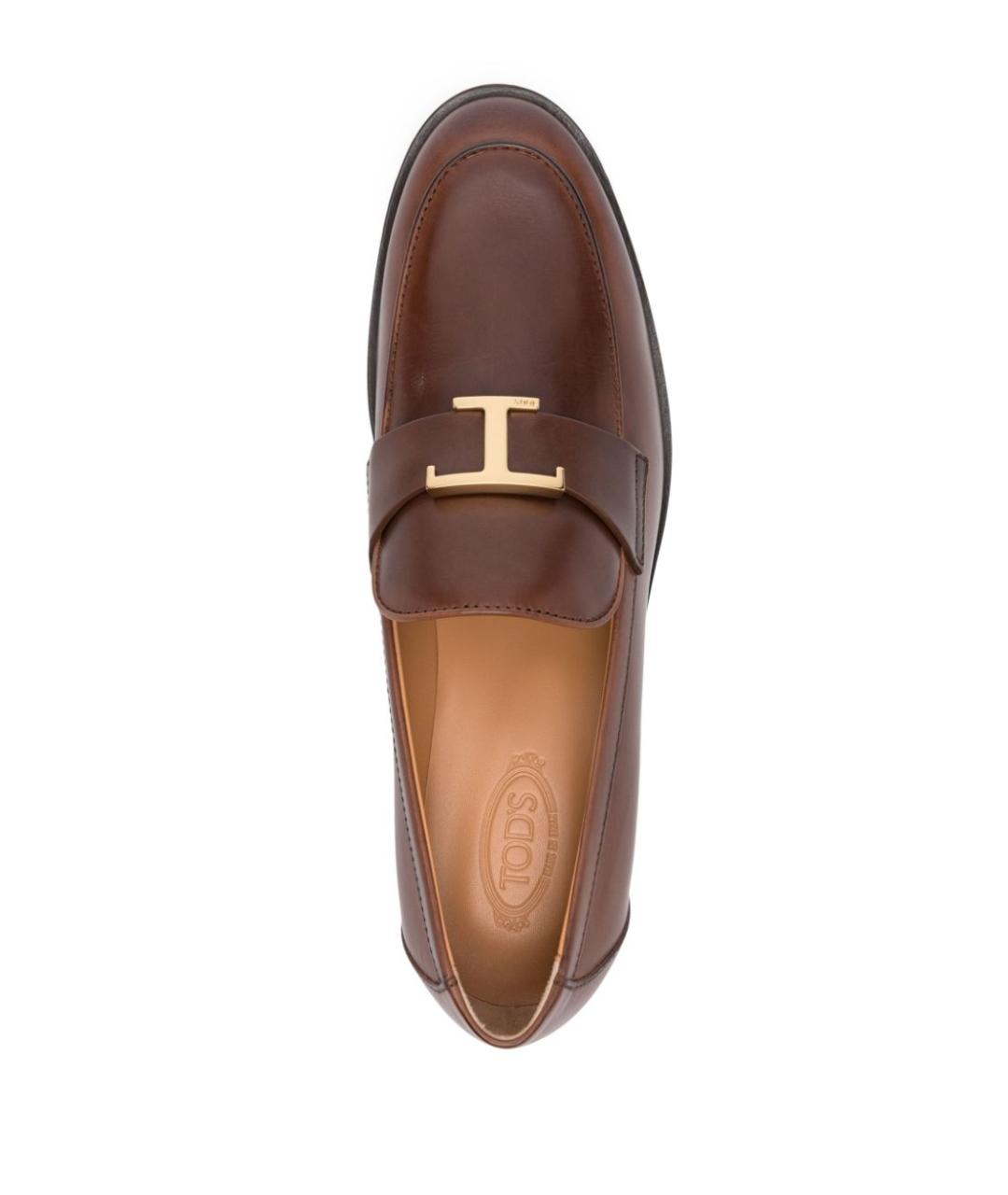 TOD'S Коричневые кожаные лоферы, фото 2