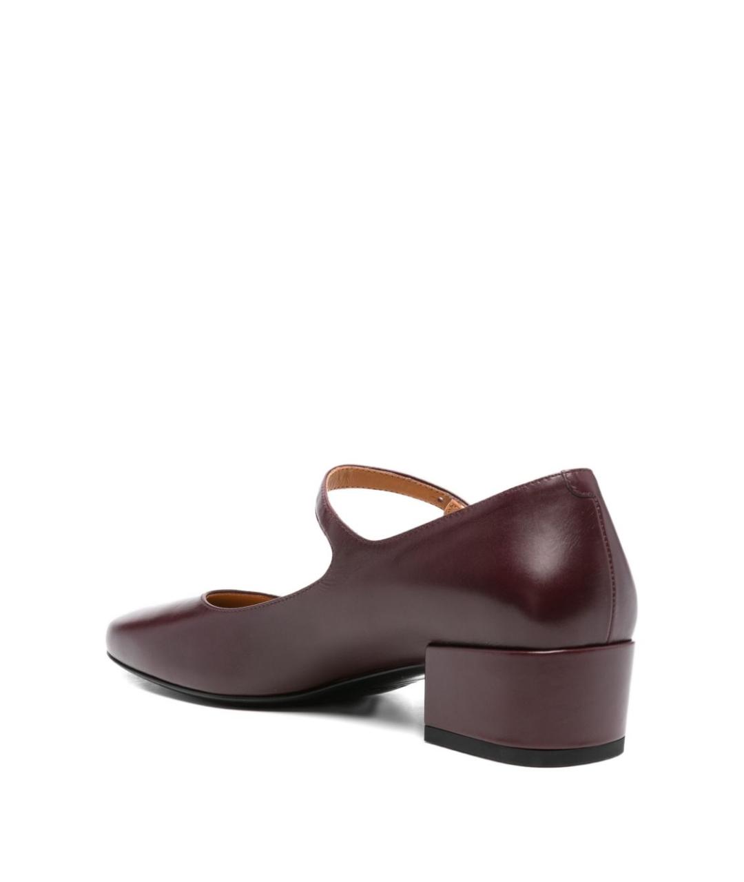 TOD'S Бордовые кожаные туфли, фото 3