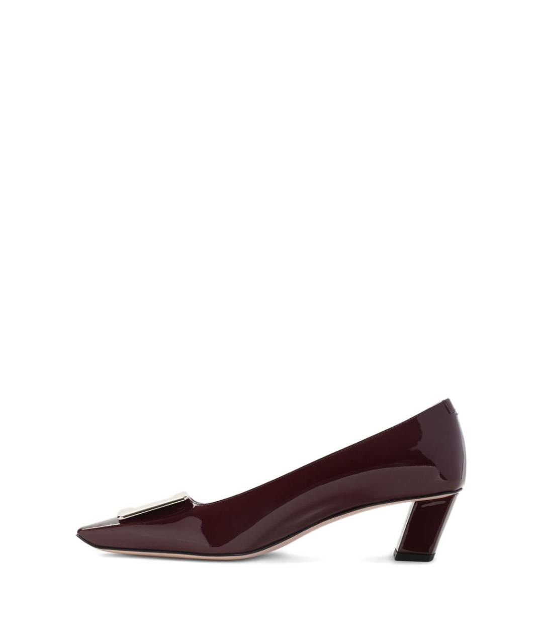 ROGER VIVIER Бордовые туфли из лакированной кожи, фото 3