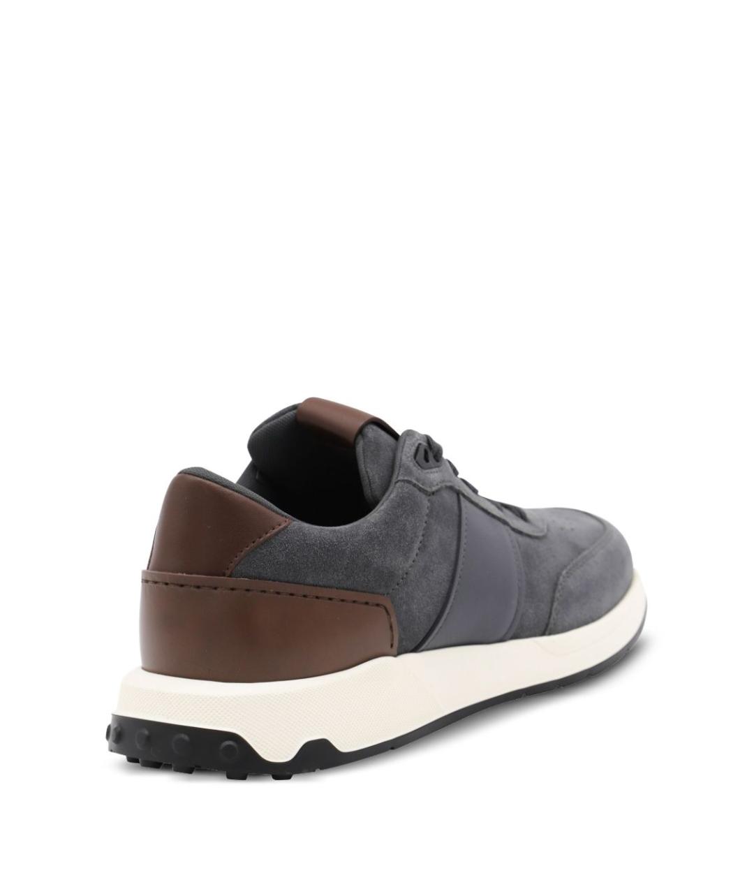 TOD'S Синие замшевые низкие кроссовки / кеды, фото 3