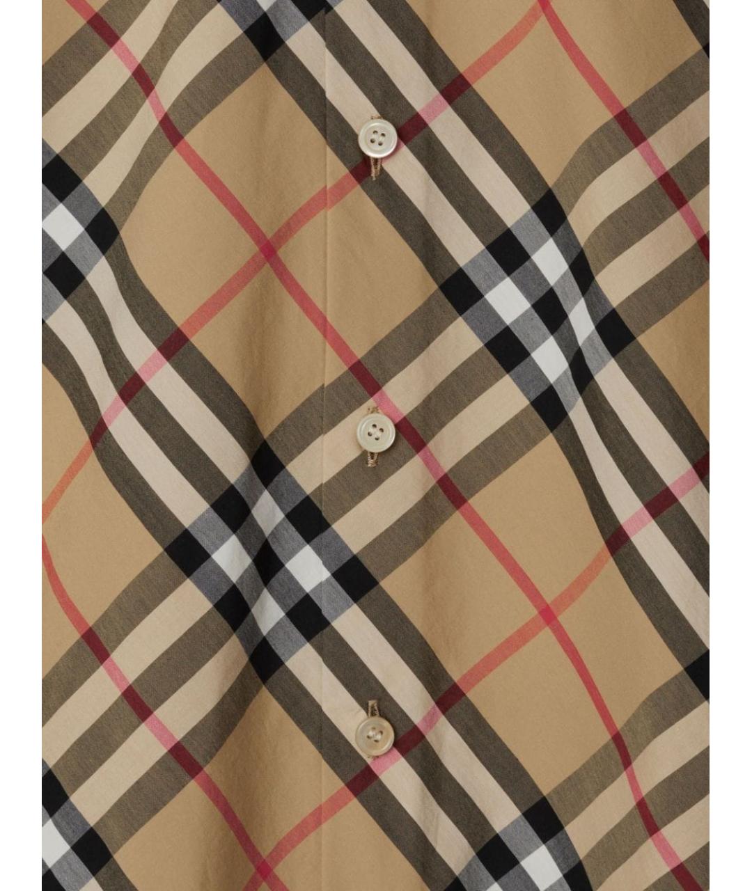 BURBERRY Бежевая хлопковая рубашка, фото 6
