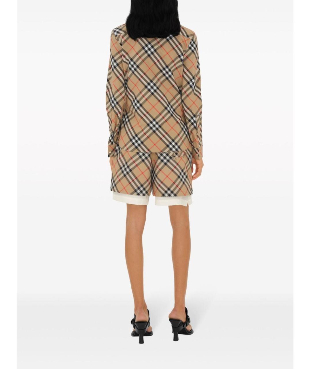 BURBERRY Бежевая хлопковая рубашка, фото 2