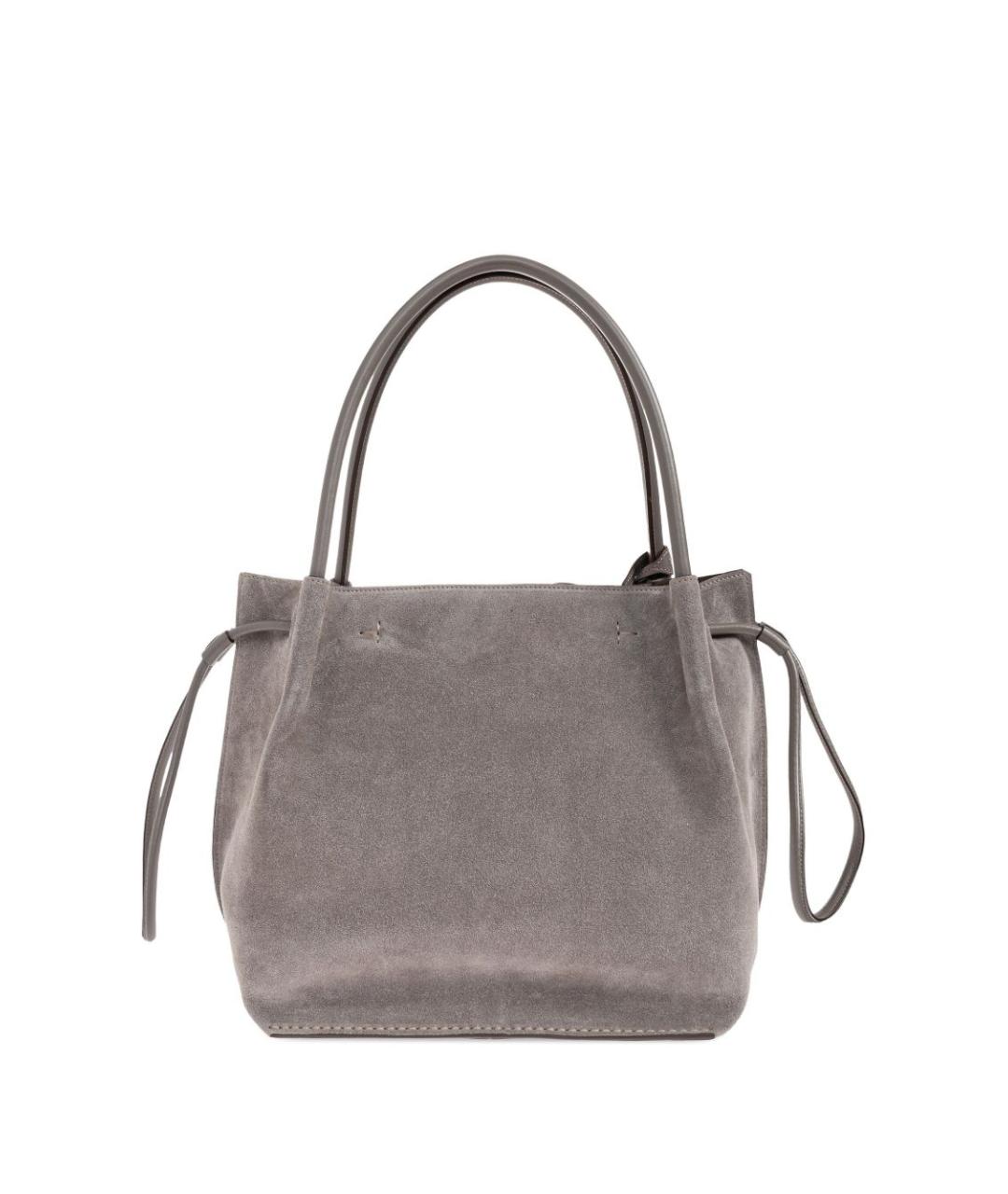 TOD'S Серая замшевая сумка тоут, фото 4