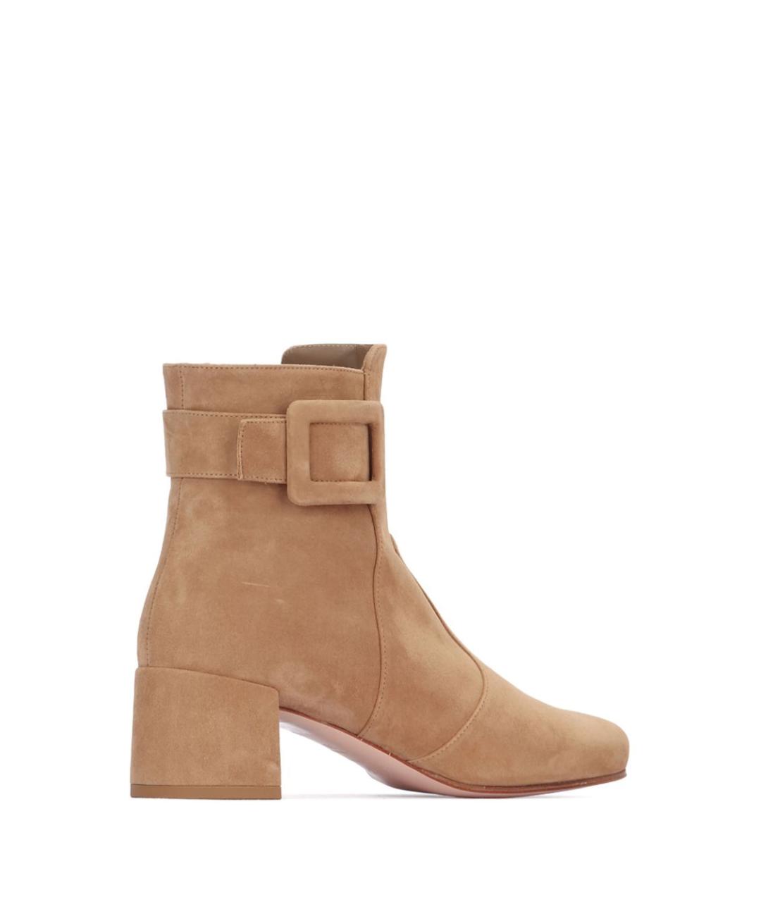 ROGER VIVIER Бежевые замшевые ботильоны, фото 2