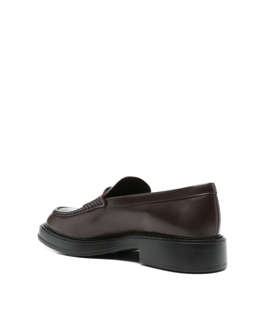 TOD'S Коричневые кожаные лоферы, фото 4