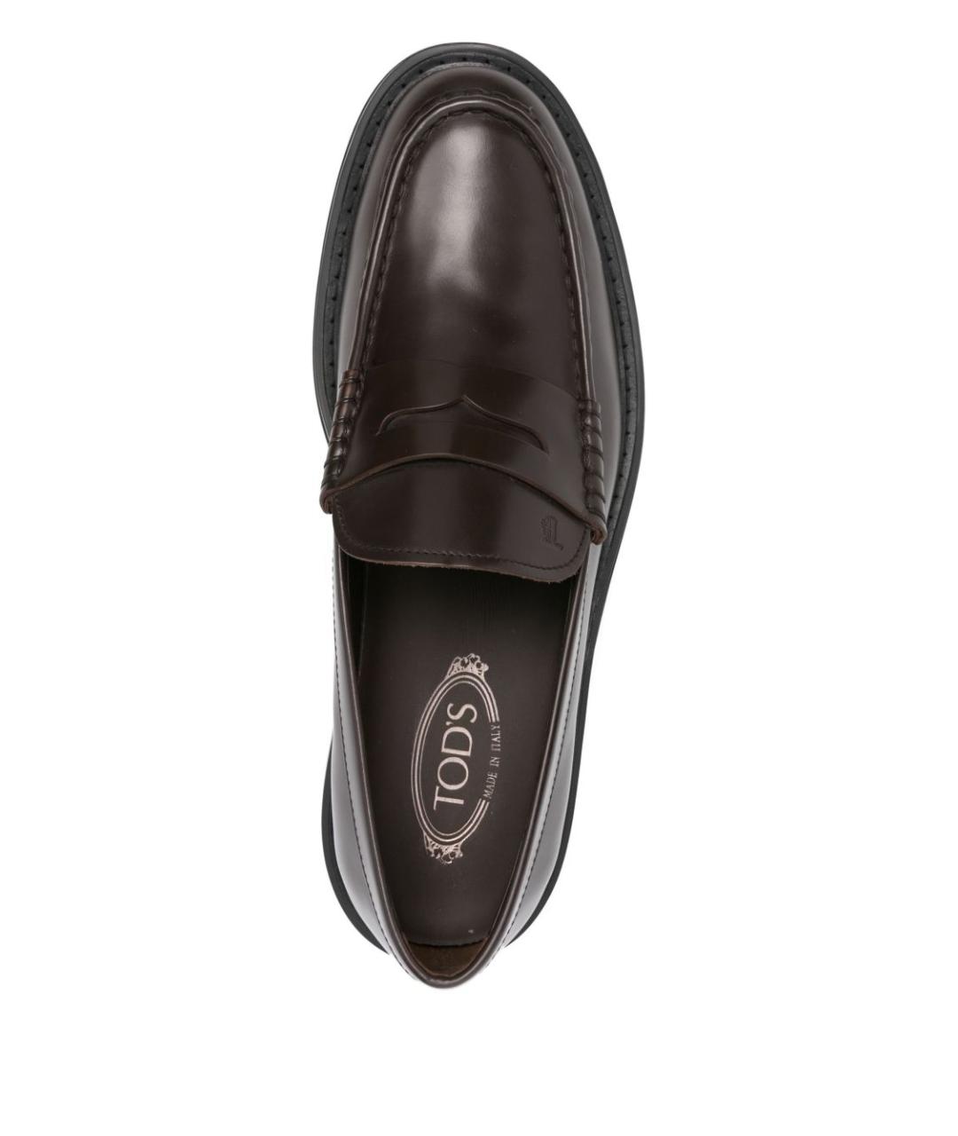 TOD'S Коричневые кожаные лоферы, фото 2