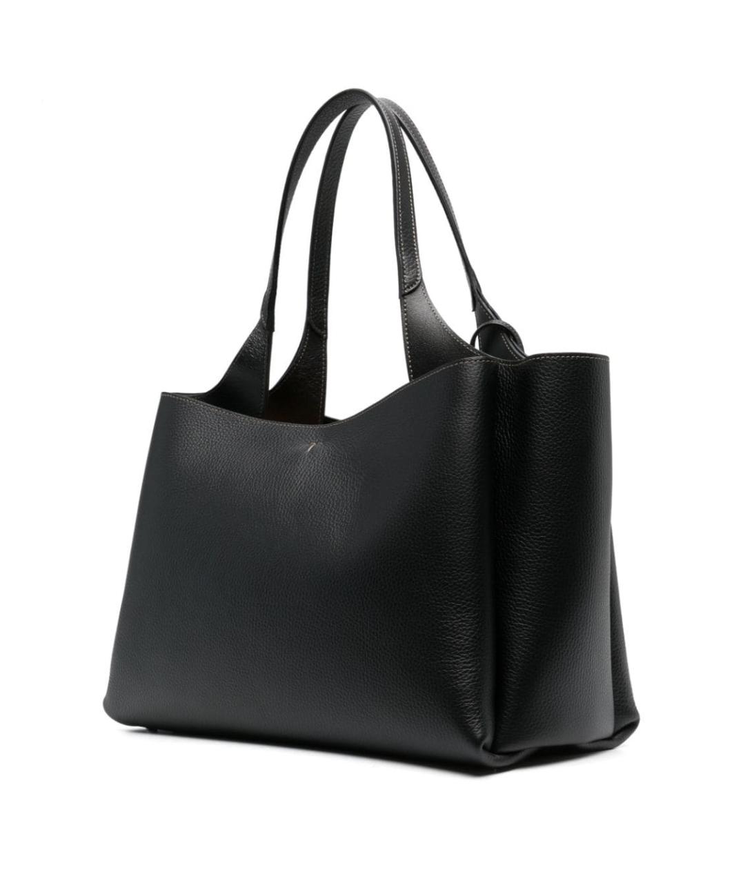 TOD'S Черная кожаная сумка тоут, фото 2