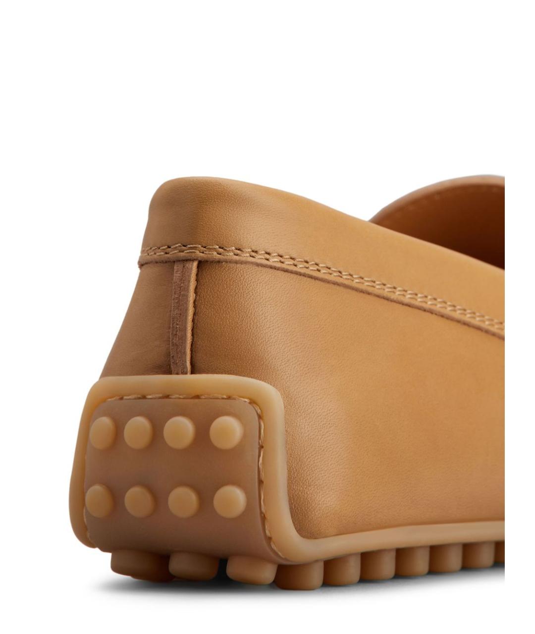 TOD'S Бежевые кожаные мокасины, фото 2