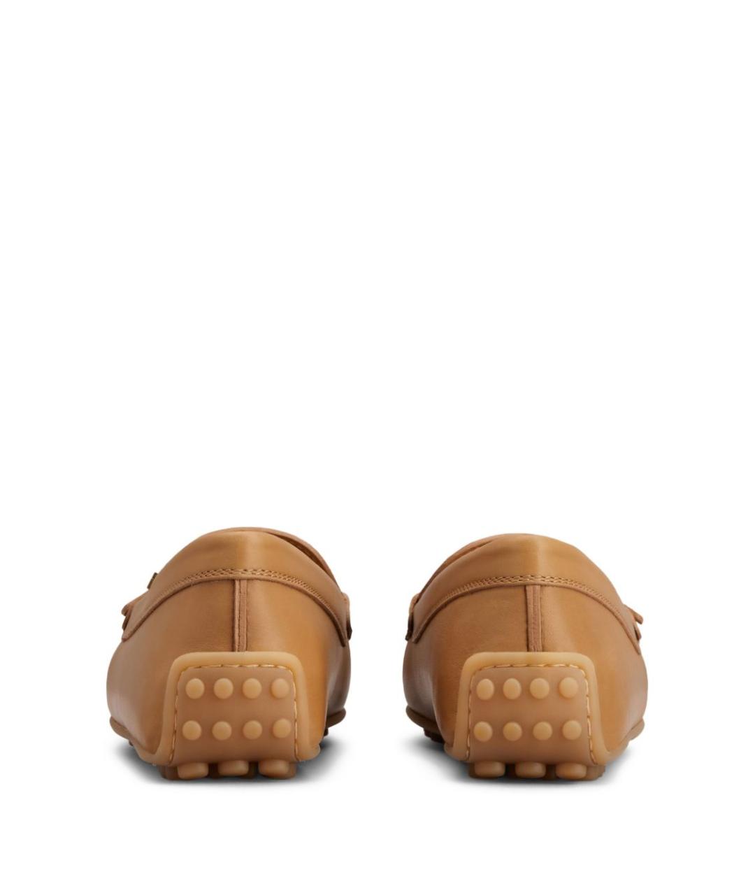 TOD'S Бежевые кожаные мокасины, фото 3