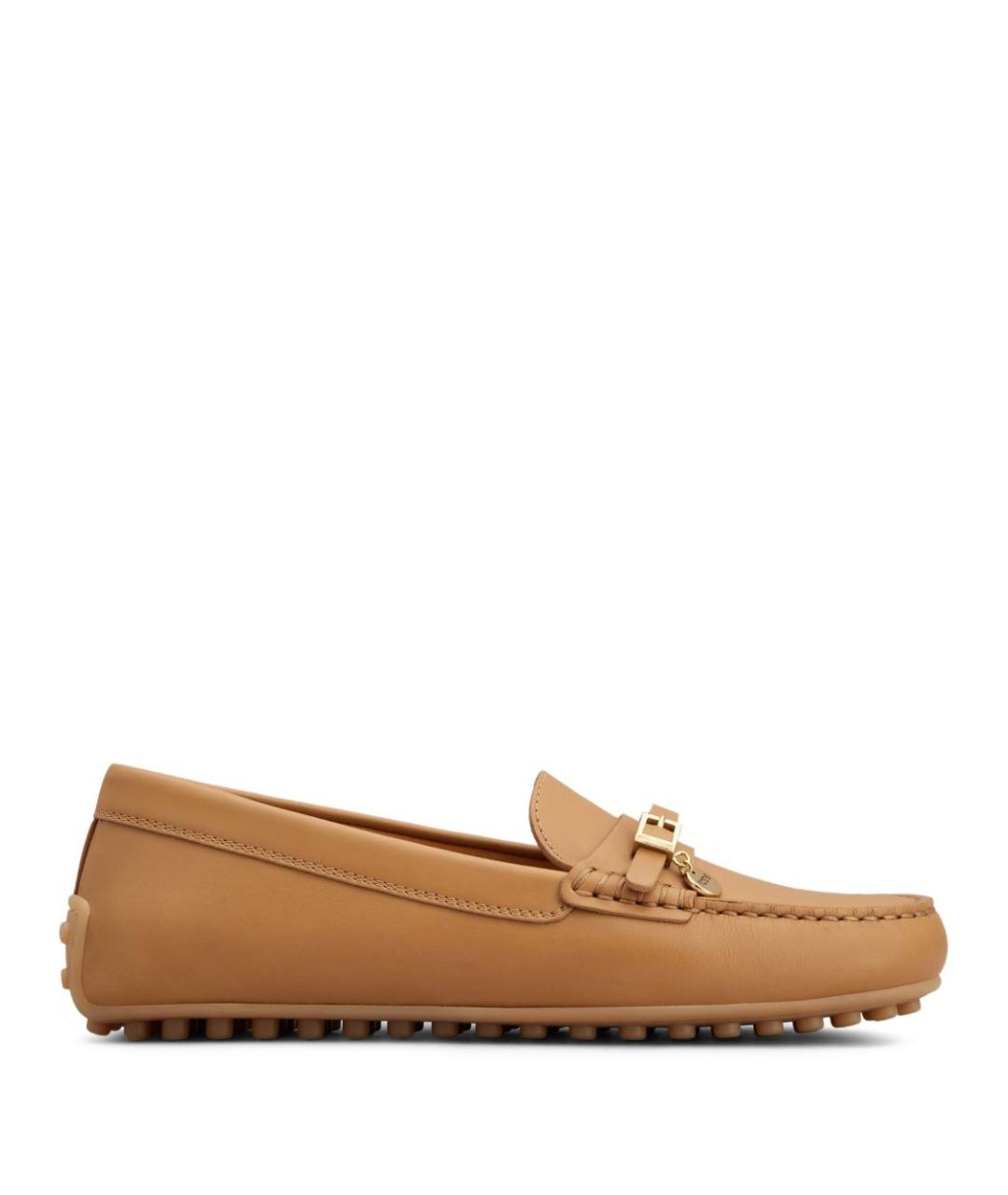TOD'S Бежевые кожаные мокасины, фото 1