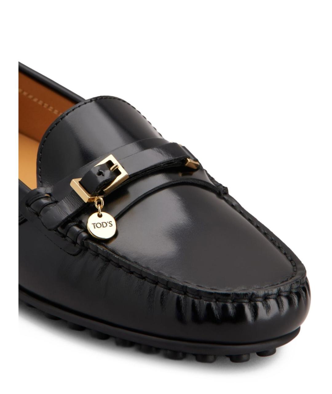 TOD'S Черные кожаные мокасины, фото 6