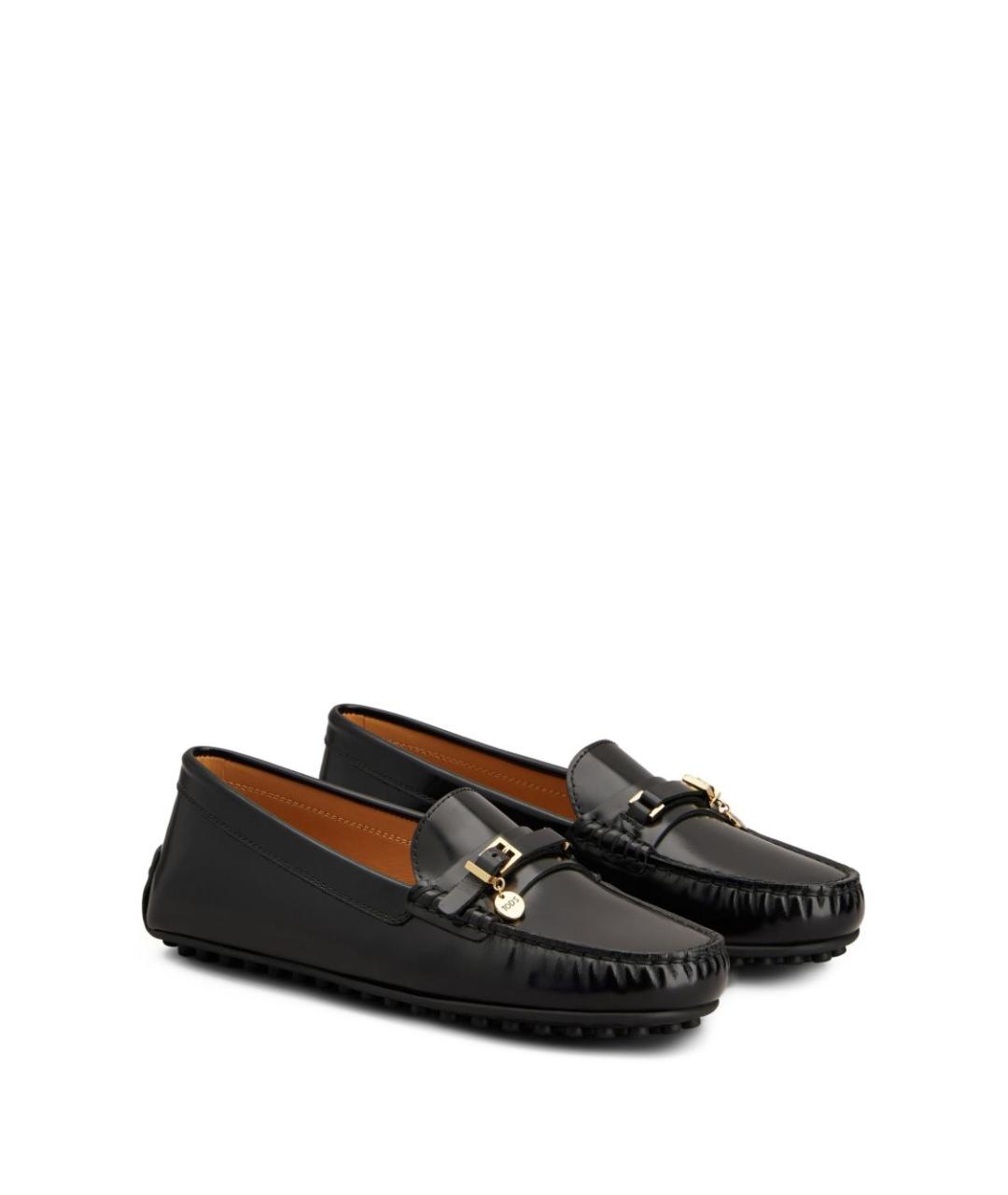 TOD'S Черные кожаные мокасины, фото 5
