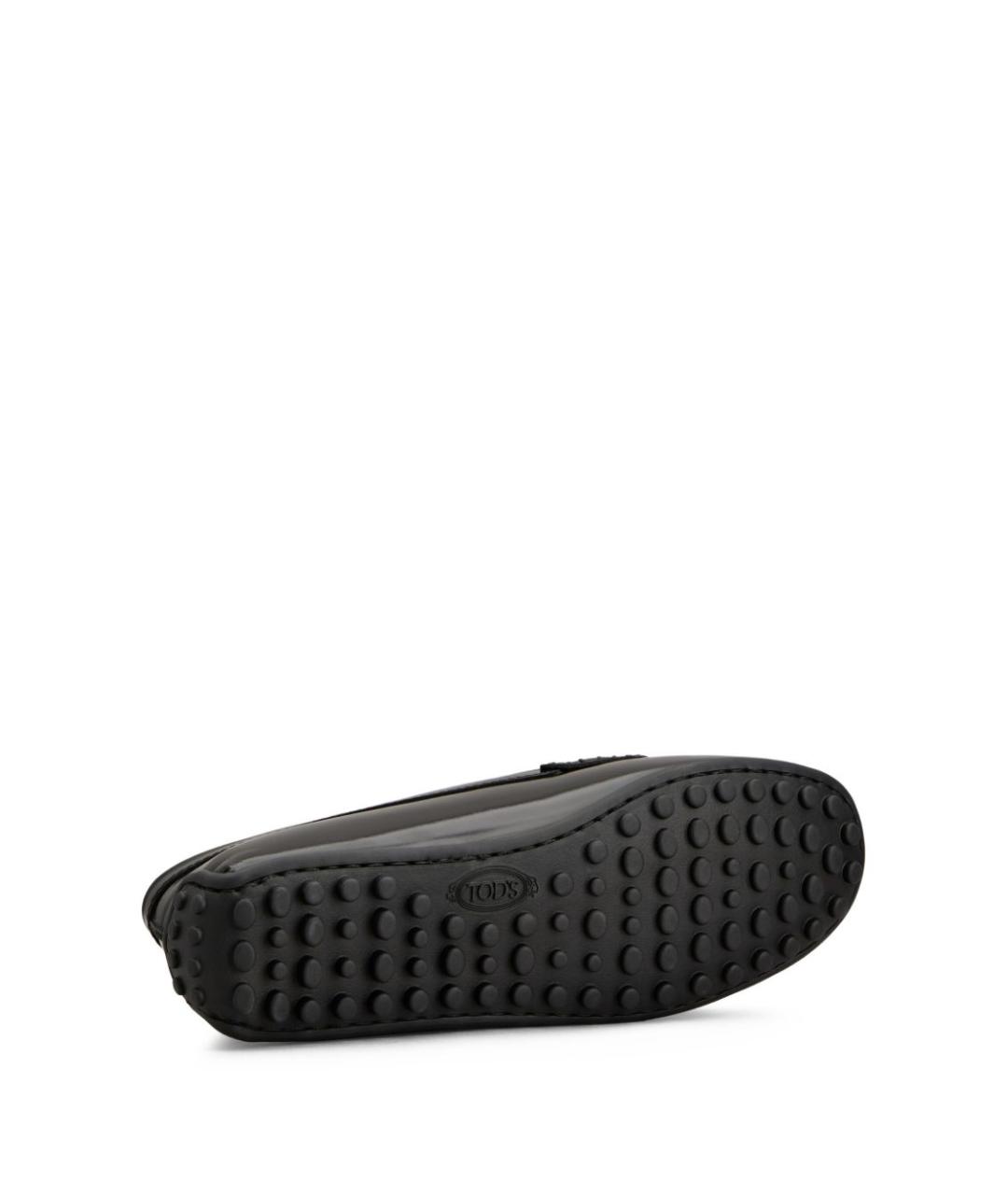 TOD'S Черные кожаные мокасины, фото 4