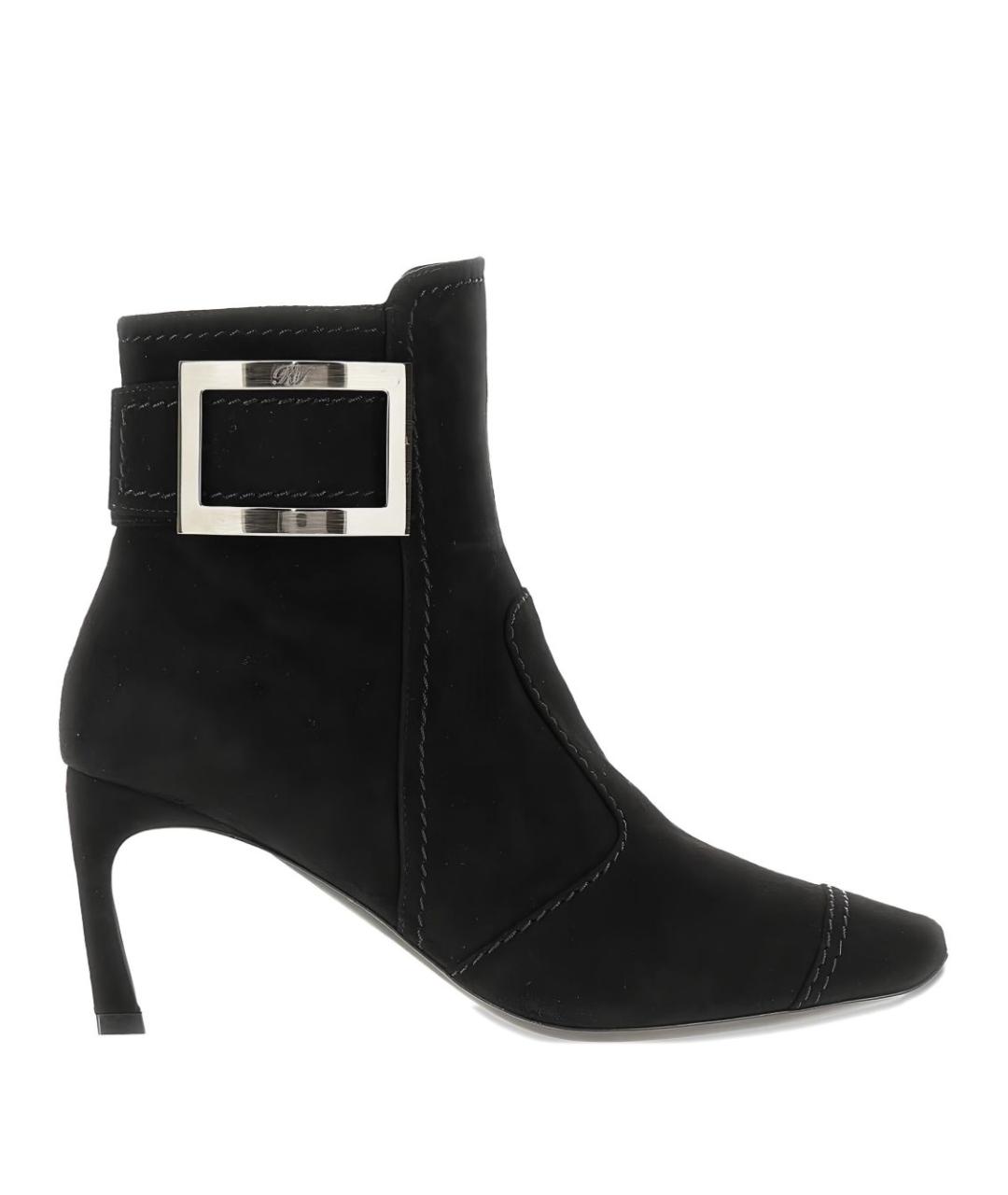 ROGER VIVIER Черные замшевые ботильоны, фото 1