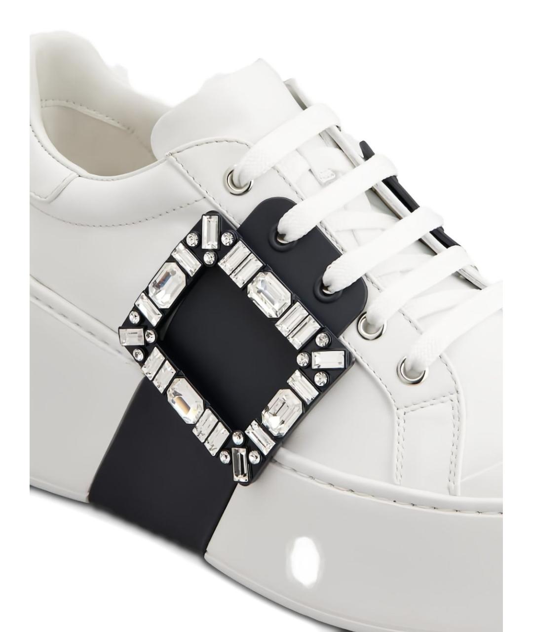 ROGER VIVIER Белые кожаные кеды, фото 4