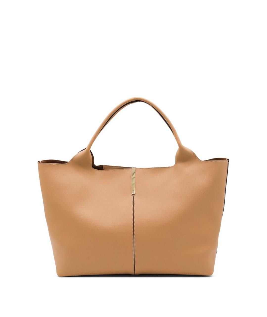 TOD'S Бежевая замшевая сумка тоут, фото 1