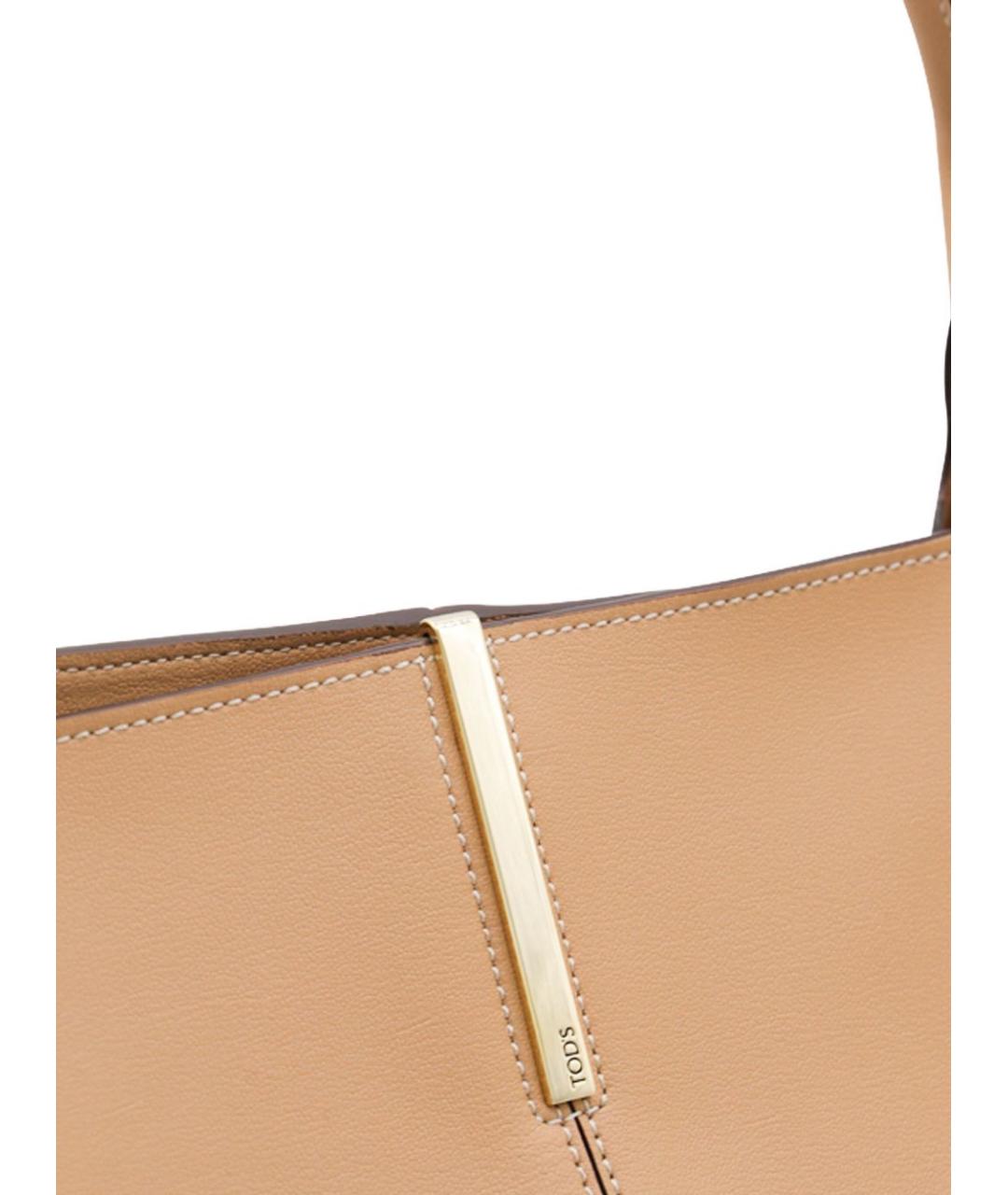 TOD'S Бежевая замшевая сумка тоут, фото 3
